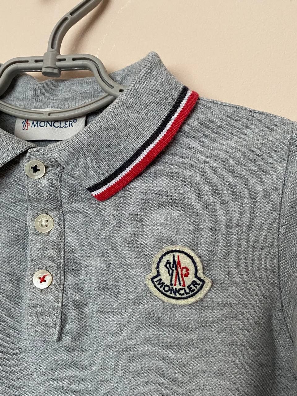 Moncler 📌 Moncler Boys Long Sleeve Polo Shirt In Grey Size XXS Size US XXS / EU 40 - 3 Thumbnail