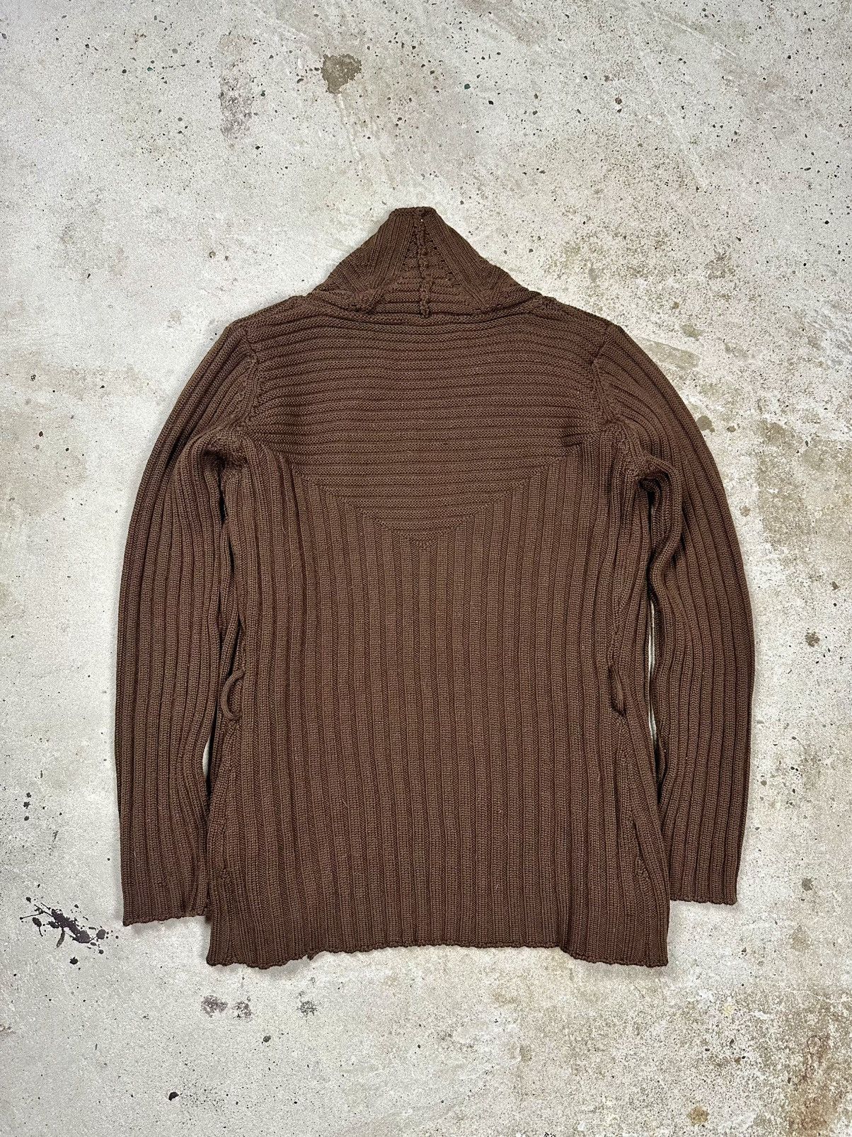 Alexander McQueen Vintage FW 90s Alexander McQueen Wool Brown Runway Cardigan Size M / US 6-8 / IT 42-44 - 2 Thumbnail