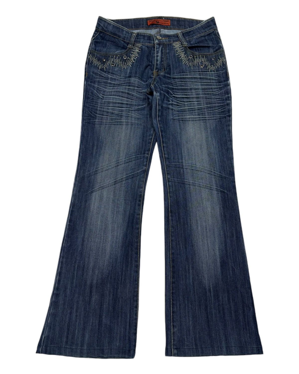 VINTAGE FLARED JEANS CAIYIFANG BOOTCUT DENIM JEANS