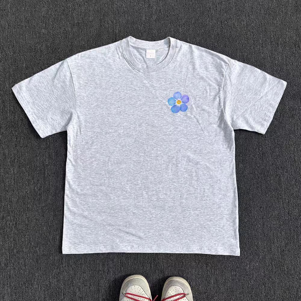 Vintage Gray washed vintage floral print cotton tee Size US M / EU 48-50 / 2 - 2 Thumbnail