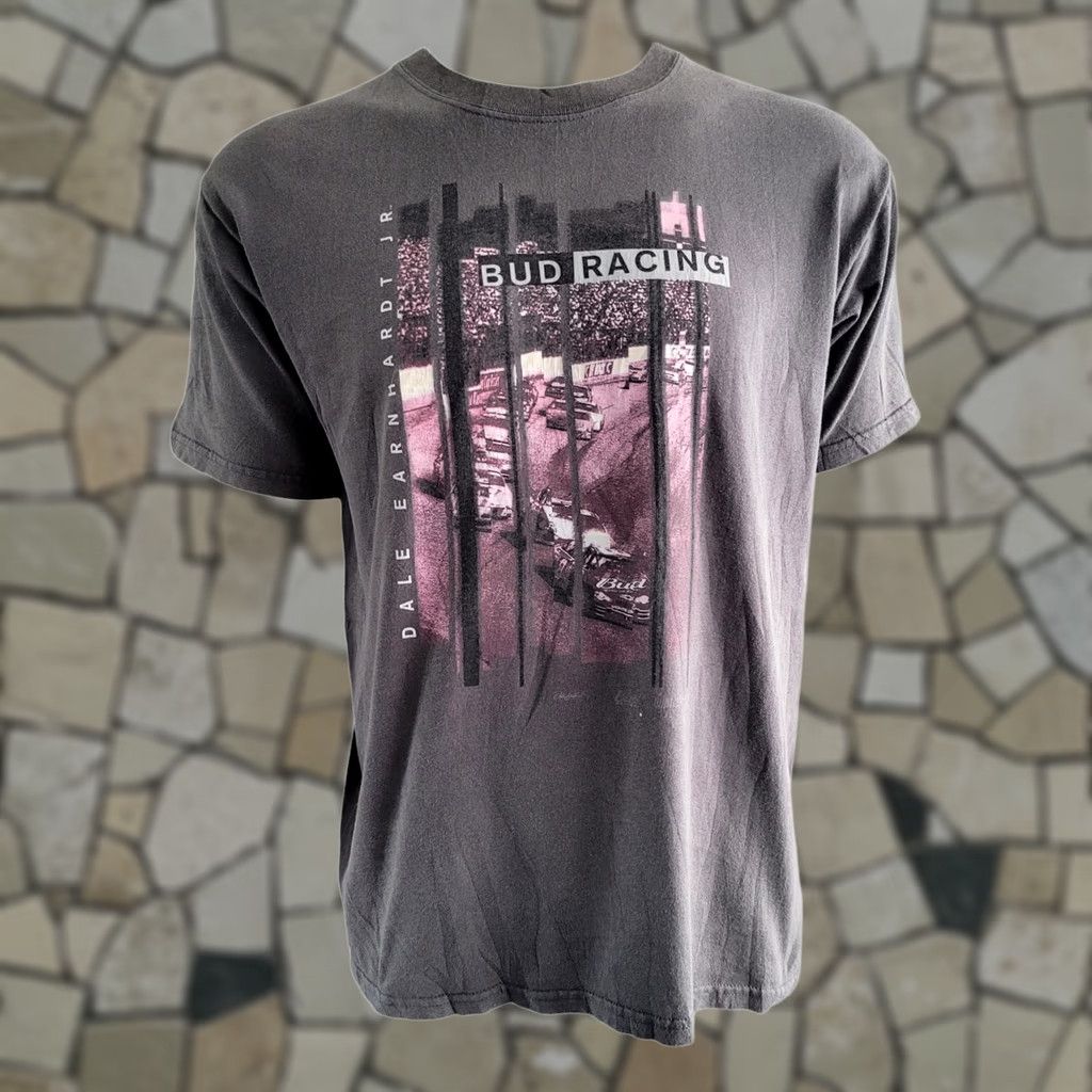 Chase Authentics Vintage Dale Earnhardt Jr. Bud Racing T-Shirt - Large (L) - 100% Cotton - Chase Authentics - Gray - Unisex Adults - Short Sleeve - Crew Neck Size US L / EU 52-54 / 3 - 1 Thumbnail
