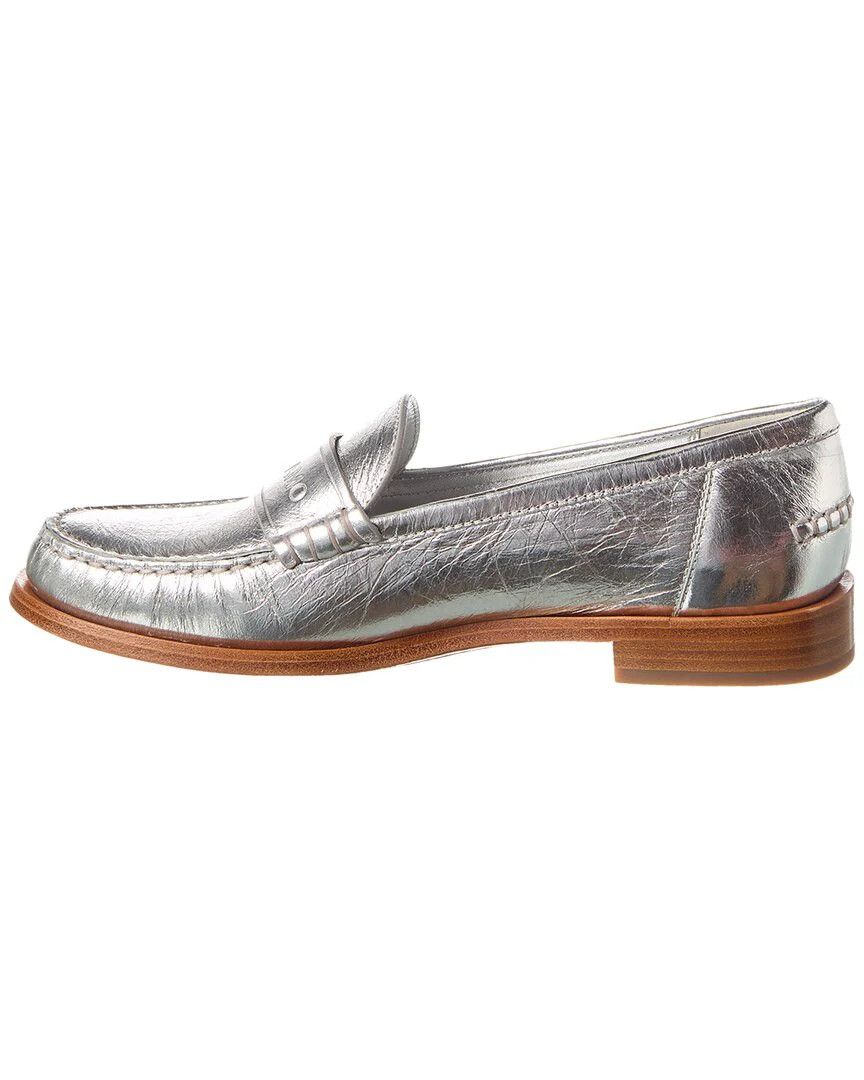 Salvatore Ferragamo o1y0426 Loafers in Silver Size US 8.5 / IT 38.5 - 1 Thumbnail