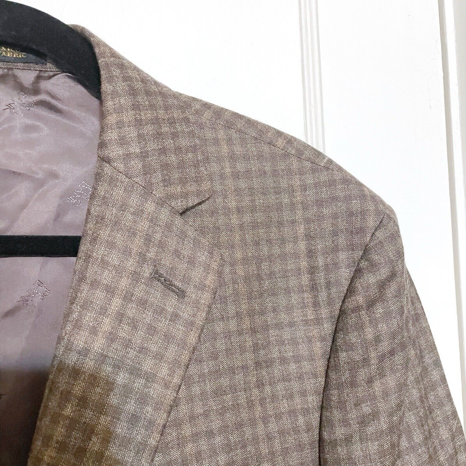 Jos. A. Bank Jos A Bank Reserve Wool Cashmere Brown Blazer Sport Coat 46R Size 46R - 2 Thumbnail