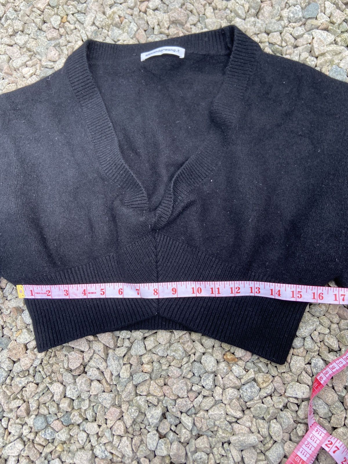 Alexander Wang × T by Alexander Wang alexander wang knit crop top v neck Size M / US 6-8 / IT 42-44 - 4 Thumbnail
