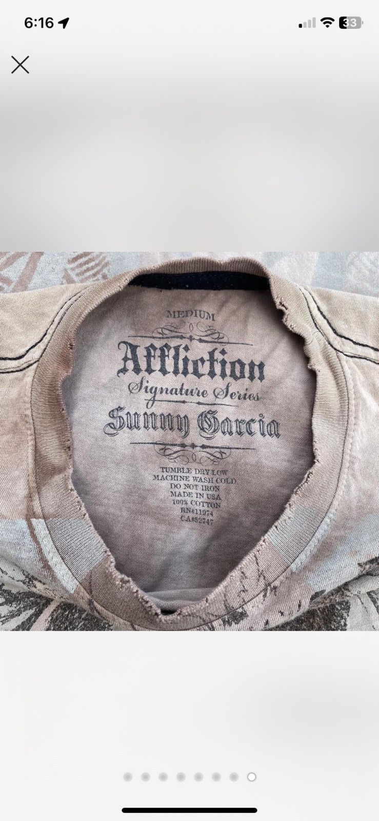 Affliction × Vintage Y2K Affliction Skull Beard Sunny Garcia T-Shirt Medium Size US M / EU 48-50 / 2 - 7 Thumbnail