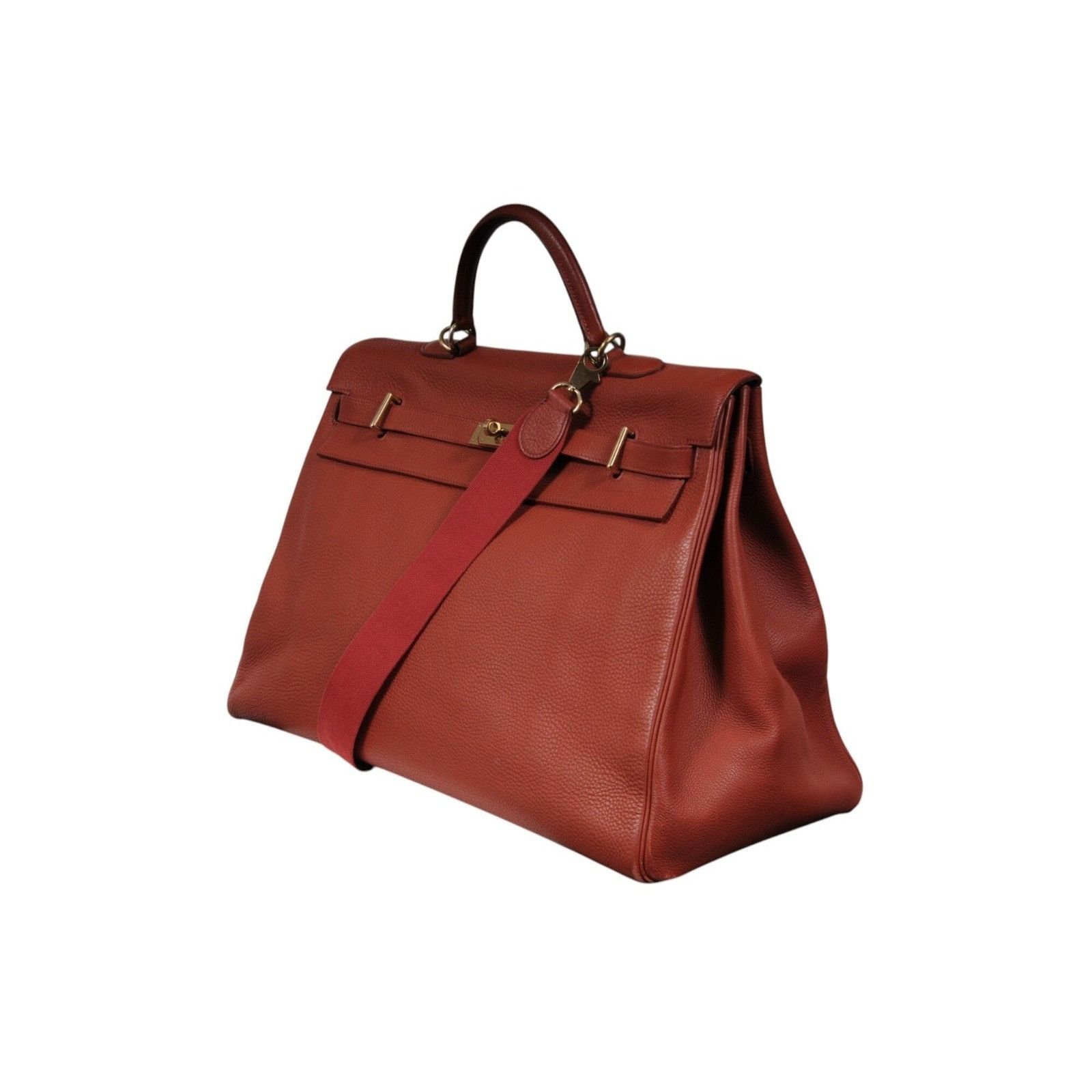 Hermes Vintage Kelly 50 Red Bordeaux Gold Hardware Travel Ca Size ONE SIZE - 3 Thumbnail