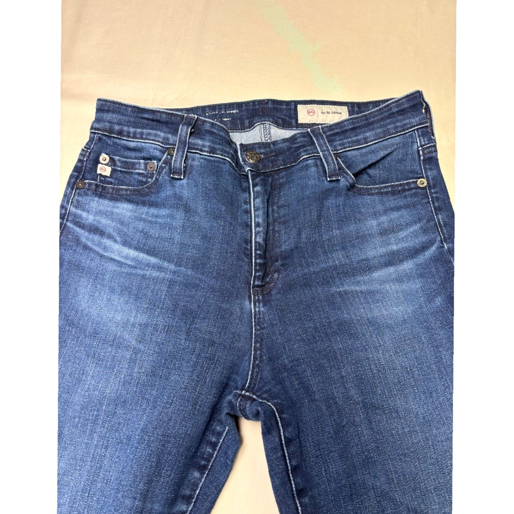 Vintage AG Adriano Goldschmied Prima Cigarette Straight Jeans Blue 28X28 Women Everyday Denim Straight Slim Pockets 5-Pocket Logo Embroidered Vintage N/A Size 28" / US 6 / IT 42 - 2 Thumbnail