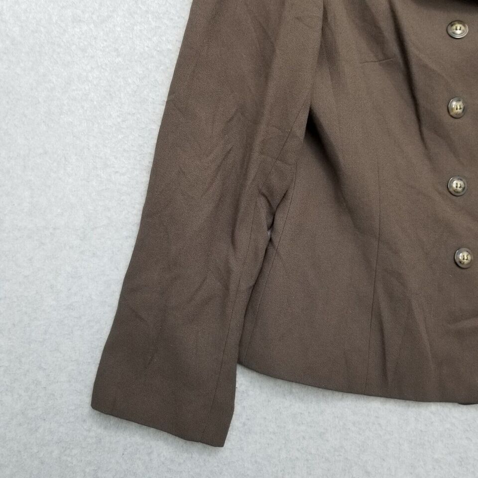 Kasper Kasper Blazer Jacket Womens 8 Brown Pockets Buttons Size M / US 6-8 / IT 42-44 - 2 Thumbnail