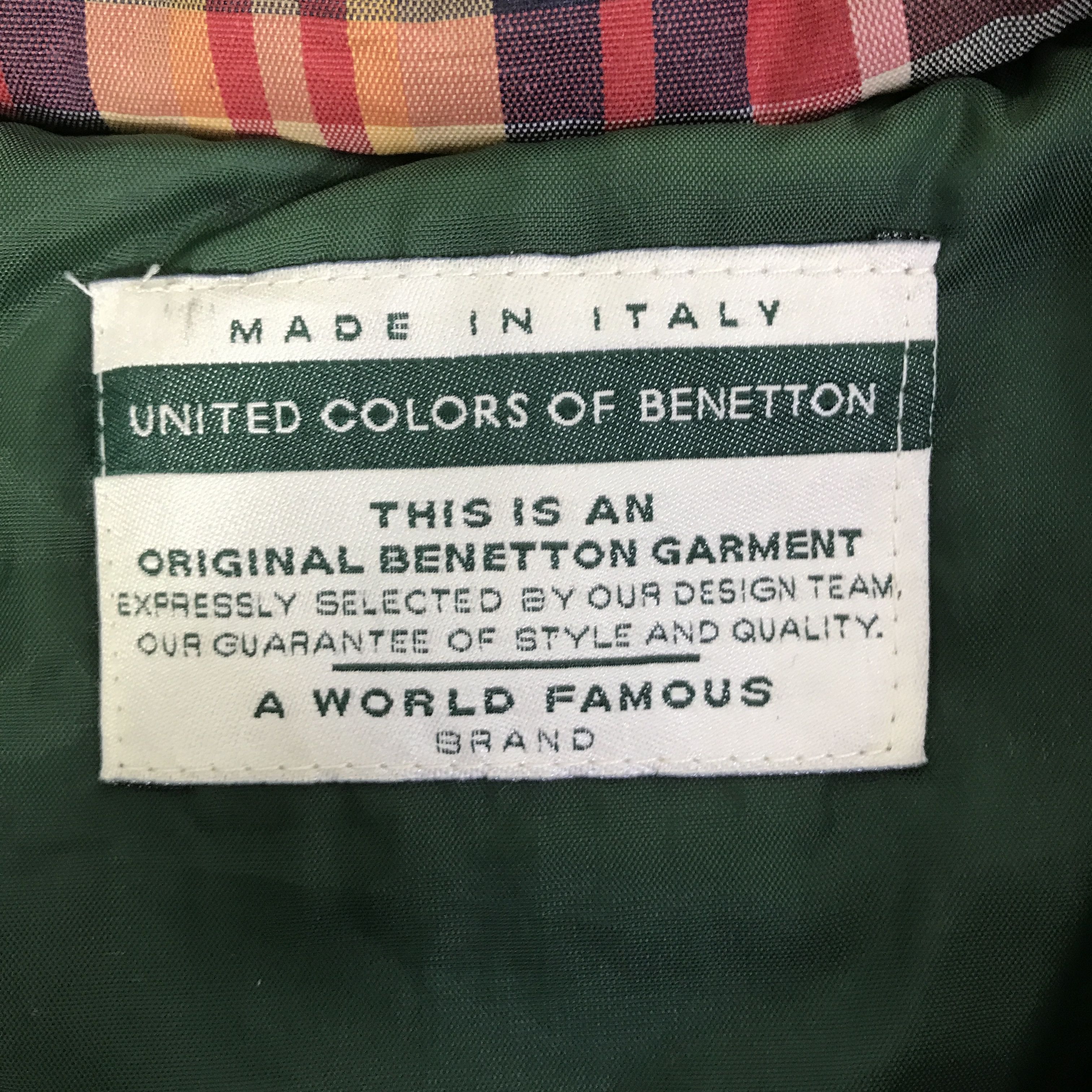 United Colors Of Benetton TARTAN UNITED COLOURS OF BENETTON QUILTED JACKET K84B1 Size US L / EU 52-54 / 3 - 9 Thumbnail