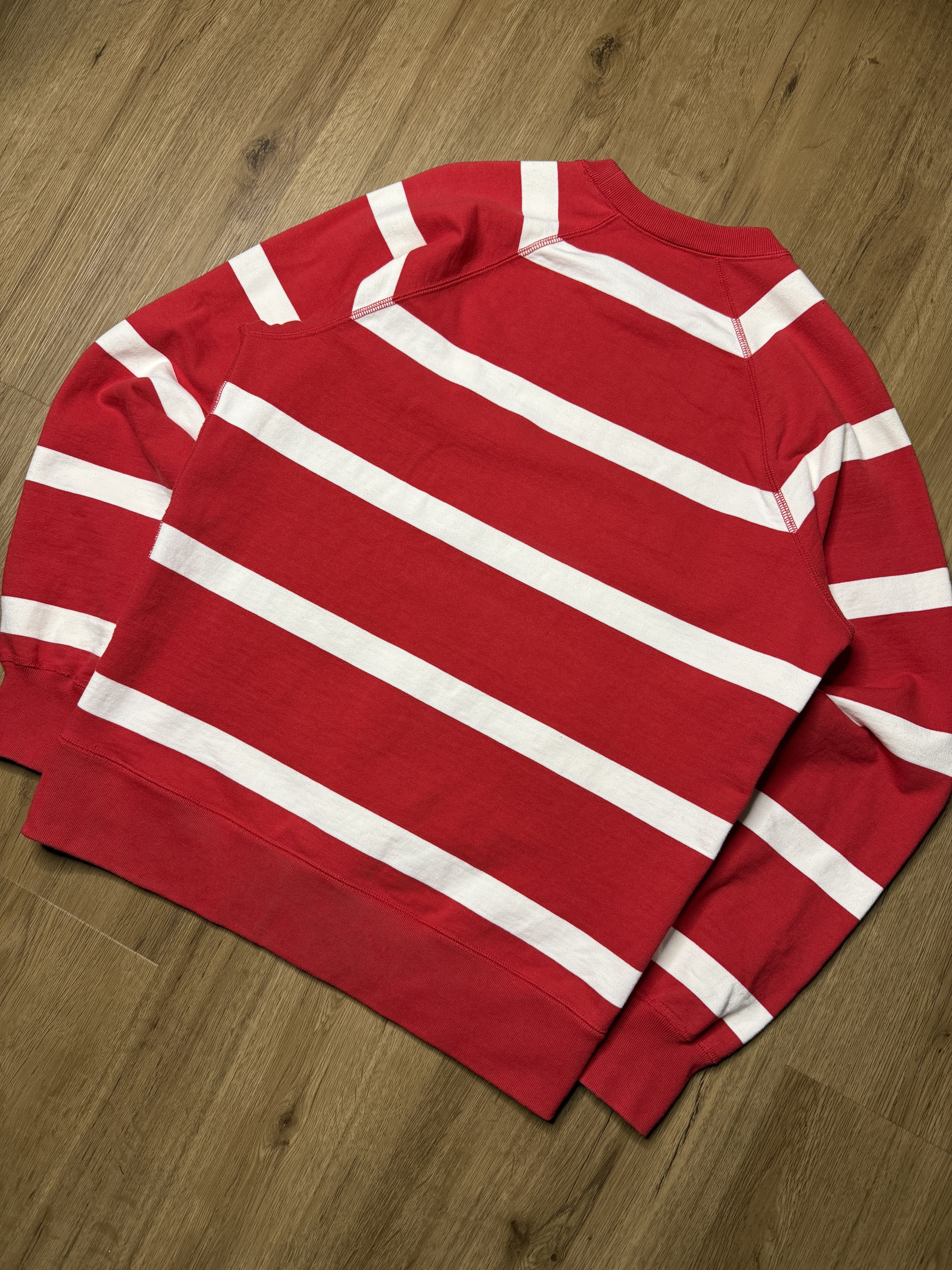 Supreme Supreme FW15 Striped Raglan Crewneck Red Size US M / EU 48-50 / 2 - 11 Thumbnail