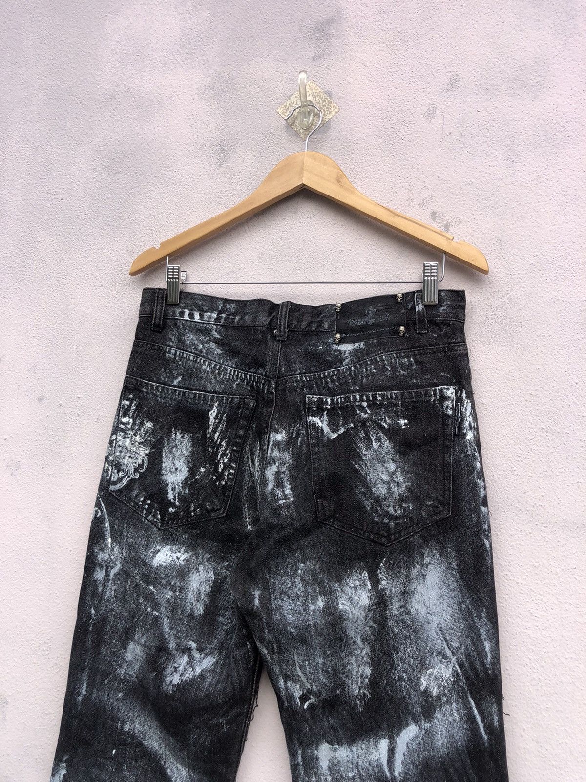 Japanese Brand Berning Sho Distressed Poem Jeans Size US 30 / EU 46 - 6 Thumbnail