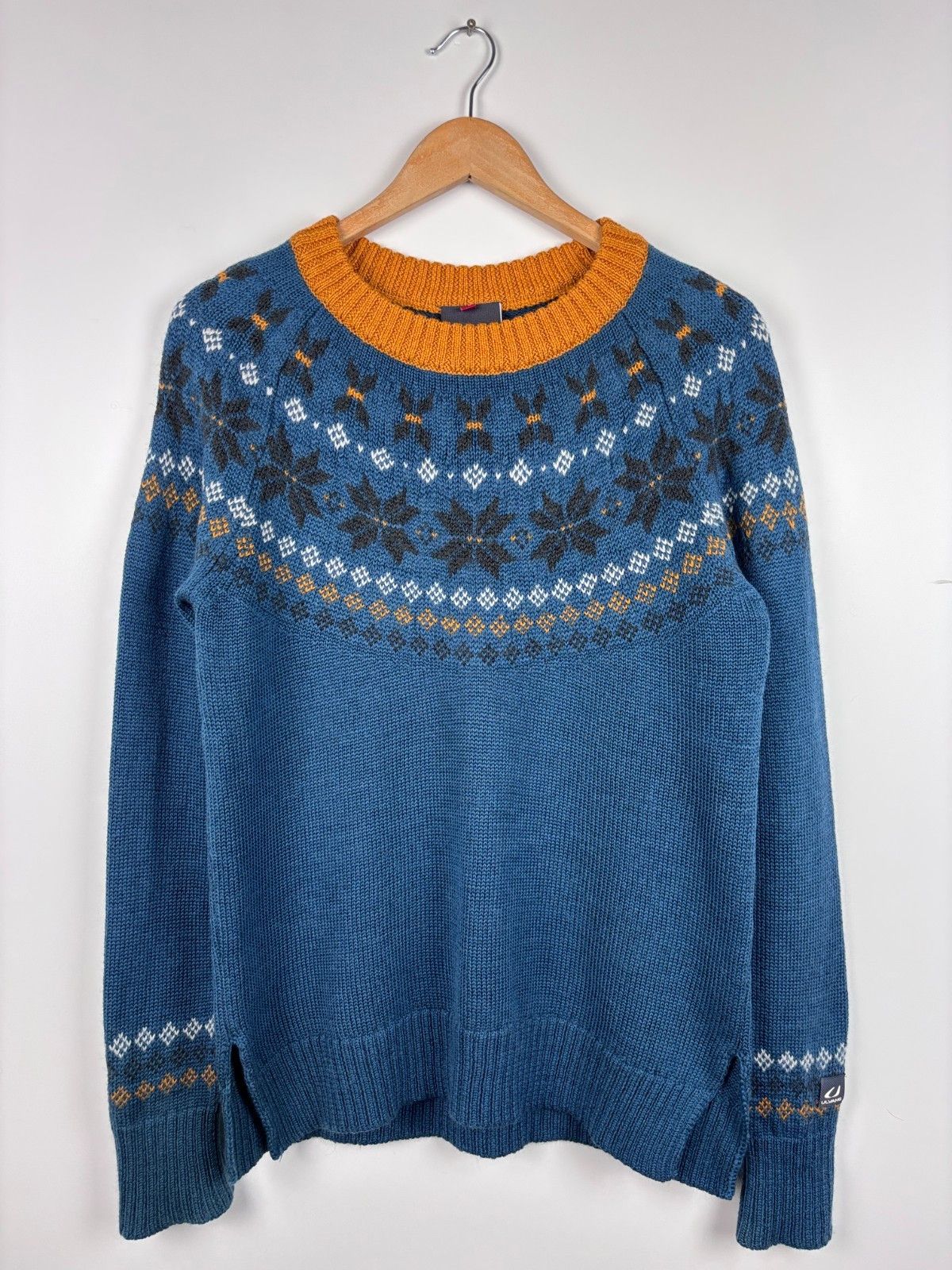 Ulvang Tyrol Fair Isle Sweater Wool Tencel Norway Jumper L
