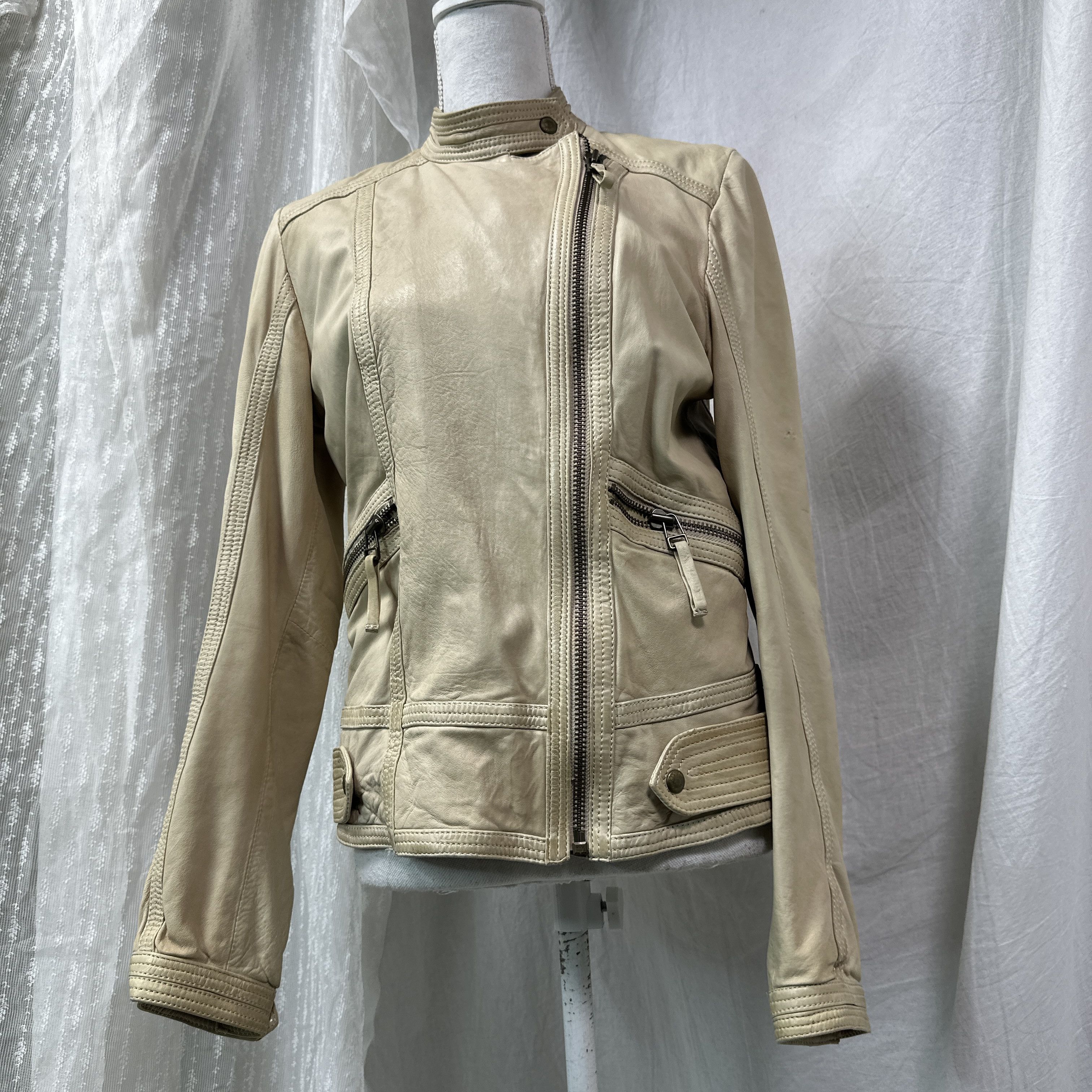 CLOSED Vintage Leather Closed by Marithe Francois Girbaud Jacket Size M / US 6-8 / IT 42-44 - 3 Thumbnail