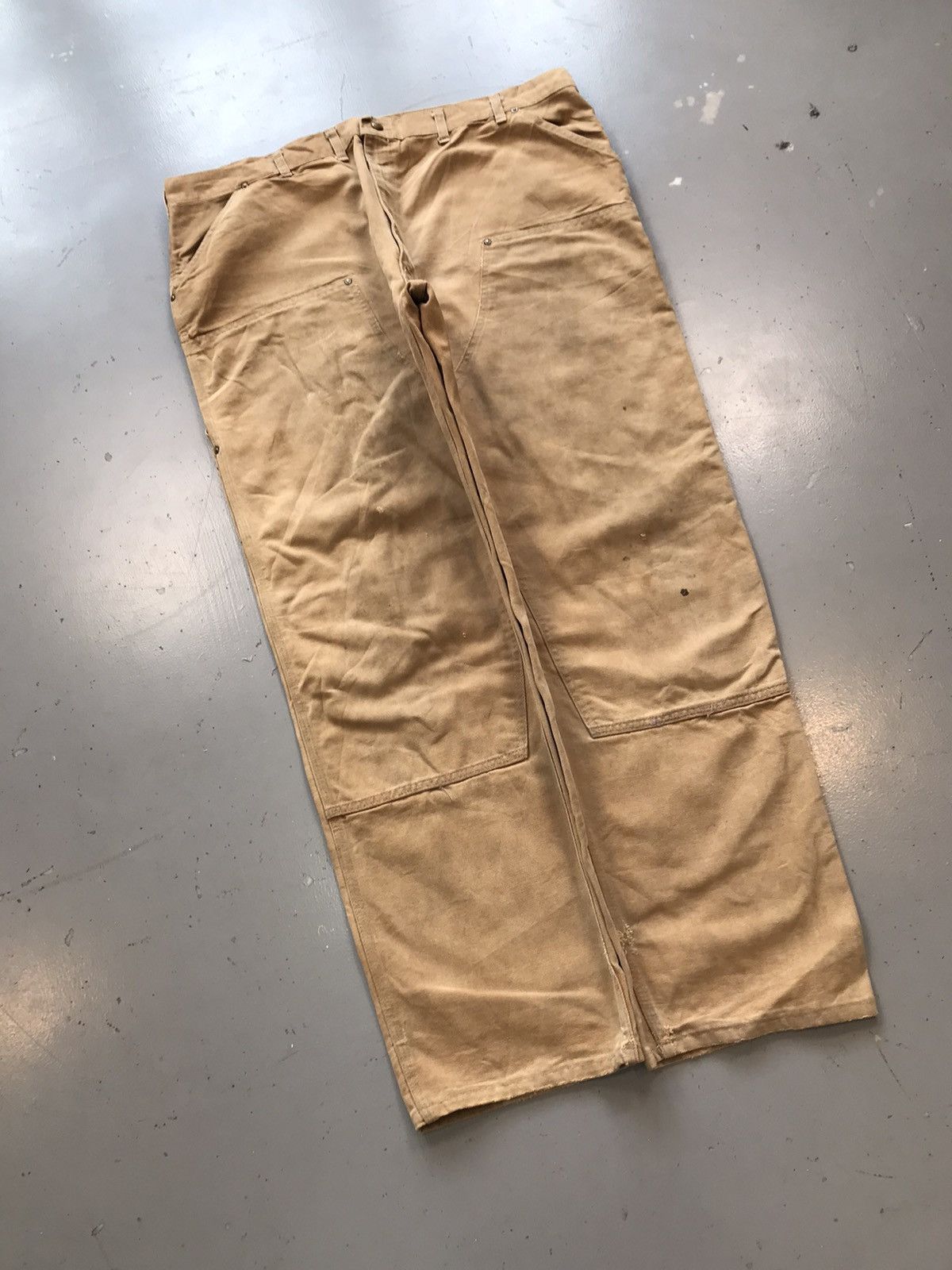 Carhartt × Vintage Vintage Carhartt b136 BRN double knee carpenter denim Size US 42 / EU 58 - 2 Thumbnail