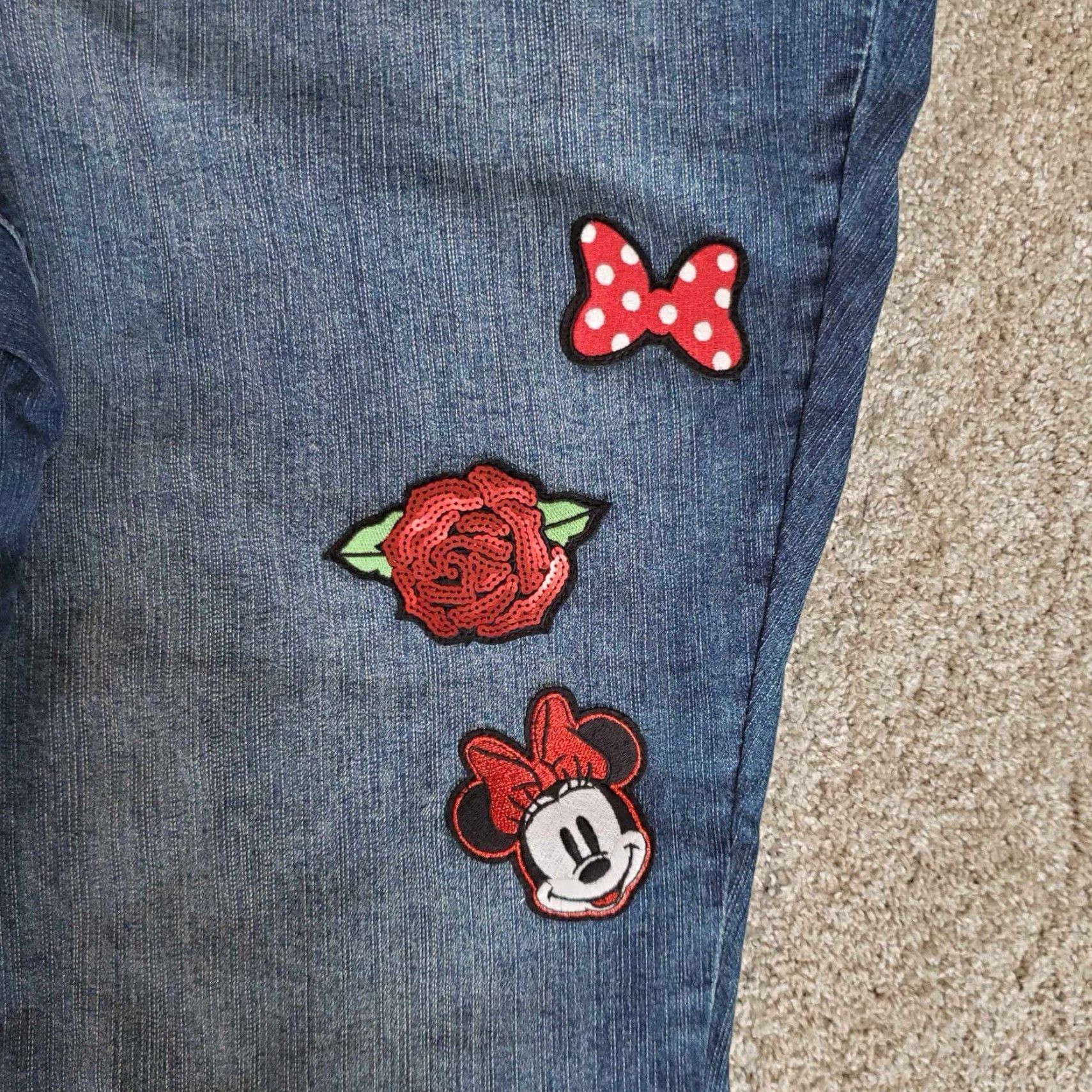 Disney VINTAGE Womens Disney Jeans 28 Capris Mickey Mouse Patches Disney Denim Jeans Womens Size 28 Blue Cotton Blend Denim Size 28" / US 6 / IT 42 - 5 Thumbnail