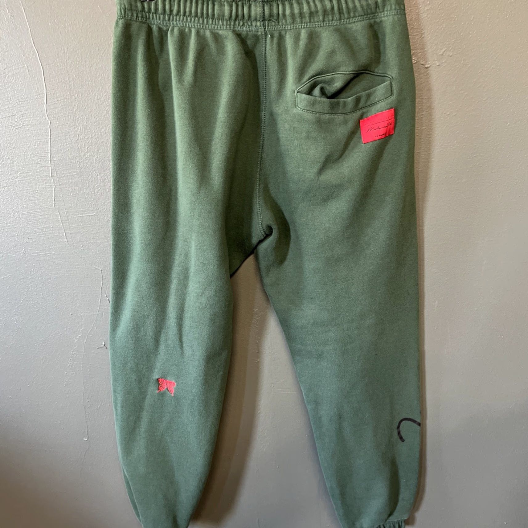 Palace Shoe Palace Muhammad Ali Jogger Sweatpants Mens L Green Fleece Pants Size US 33 - 4 Thumbnail