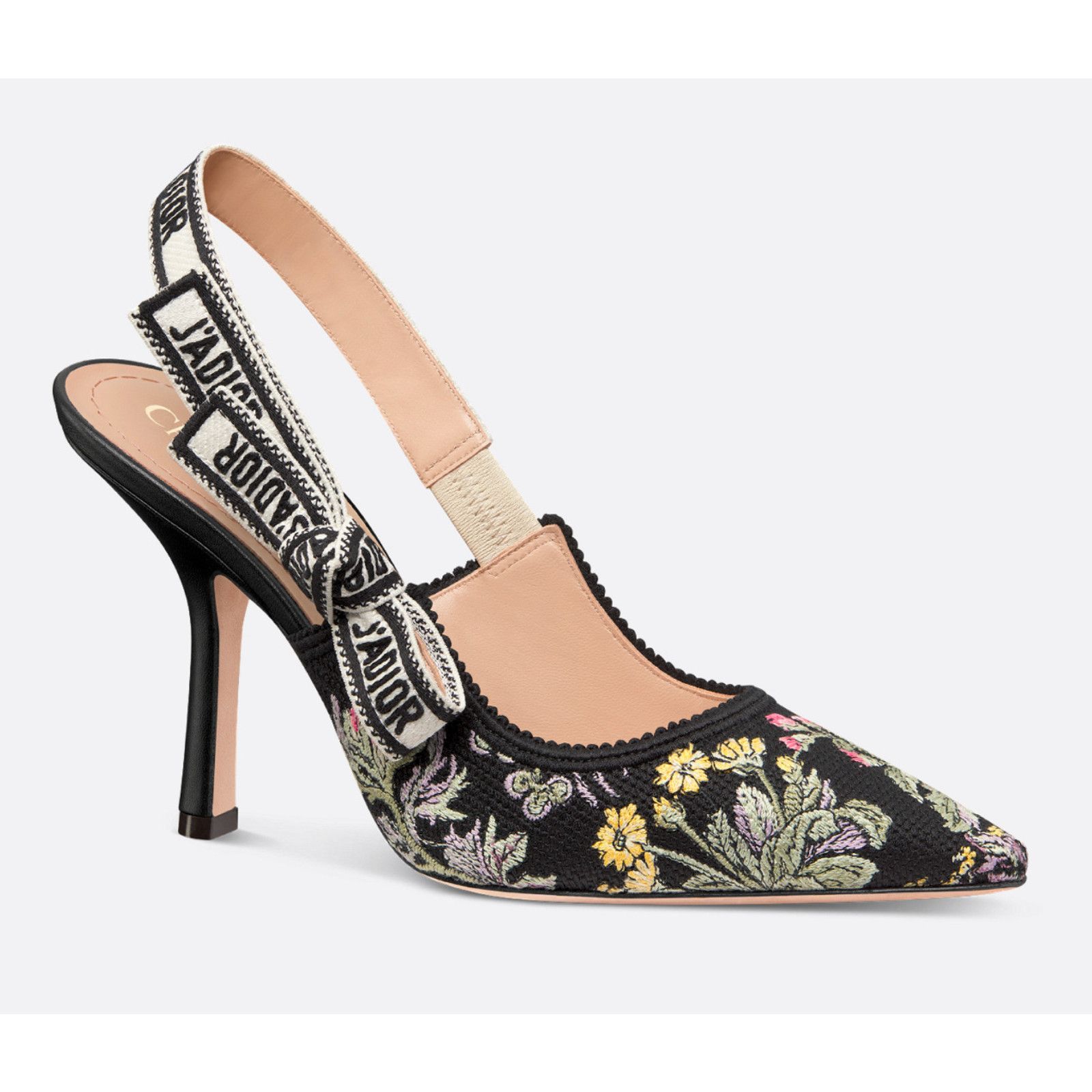 Dior Dior J'adior Millefiori Floral Ribbon Logo Slingback Pump Size US 7 / IT 37 - 1 Thumbnail
