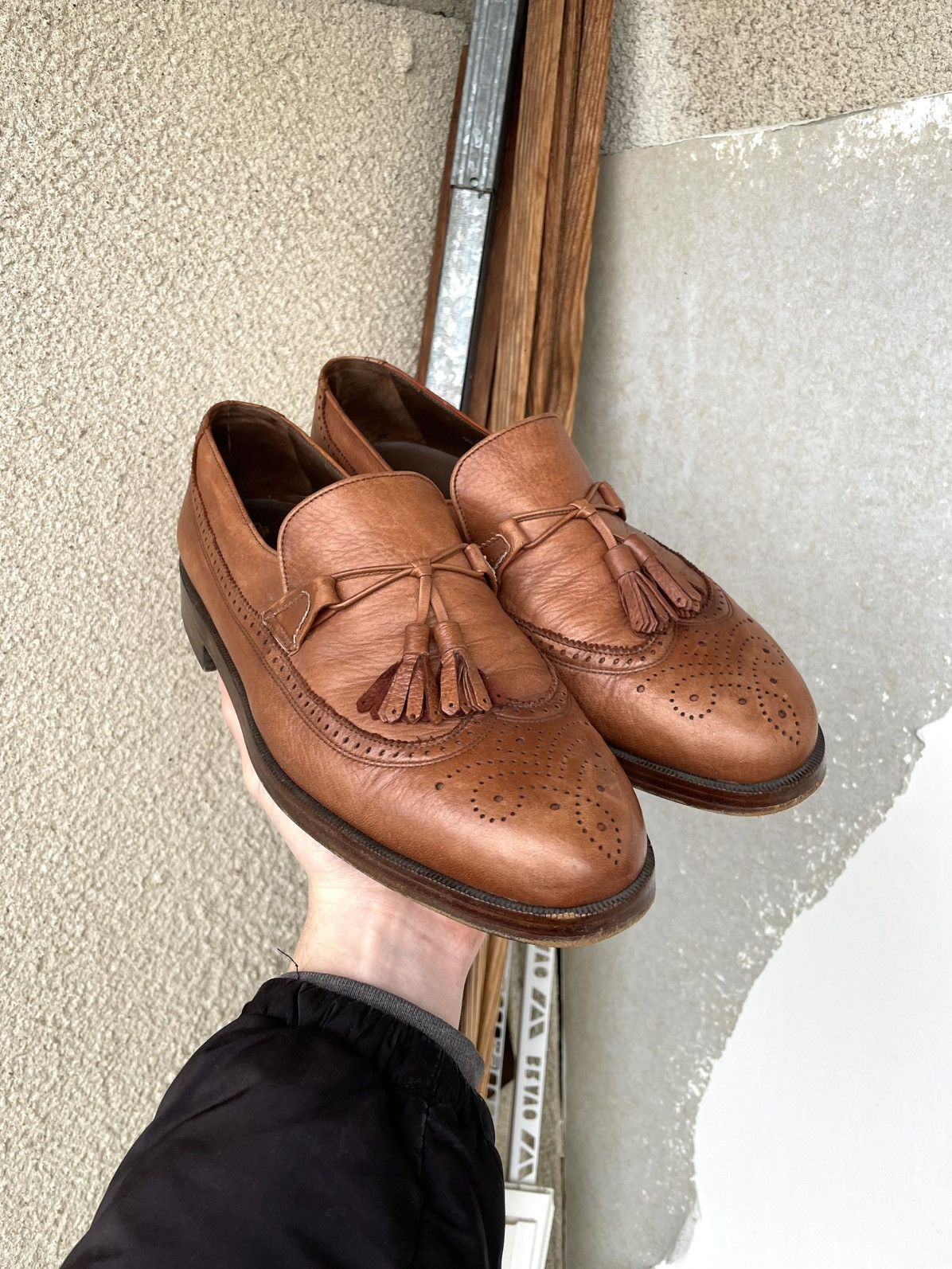 Bally Bally Suisse Leather Tassel Loafers Brogue Size 9.5 Brown Size US 9.5 / EU 42-43 - 2 Thumbnail