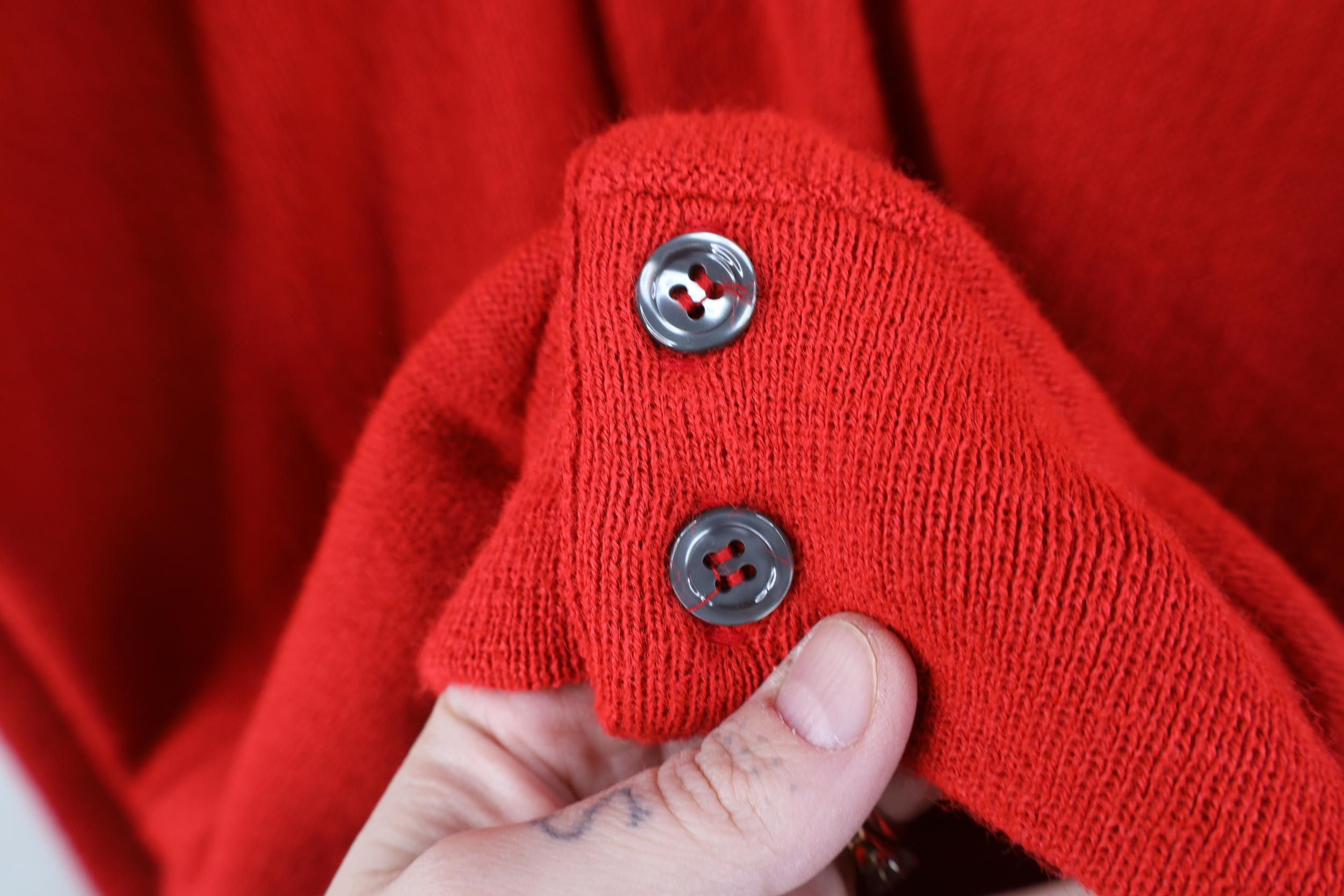 Vintage Vintage 70s Streetwear Kurt Cobain Cardigan Sweater Red USA Size US XL / EU 56 / 4 - 6 Thumbnail