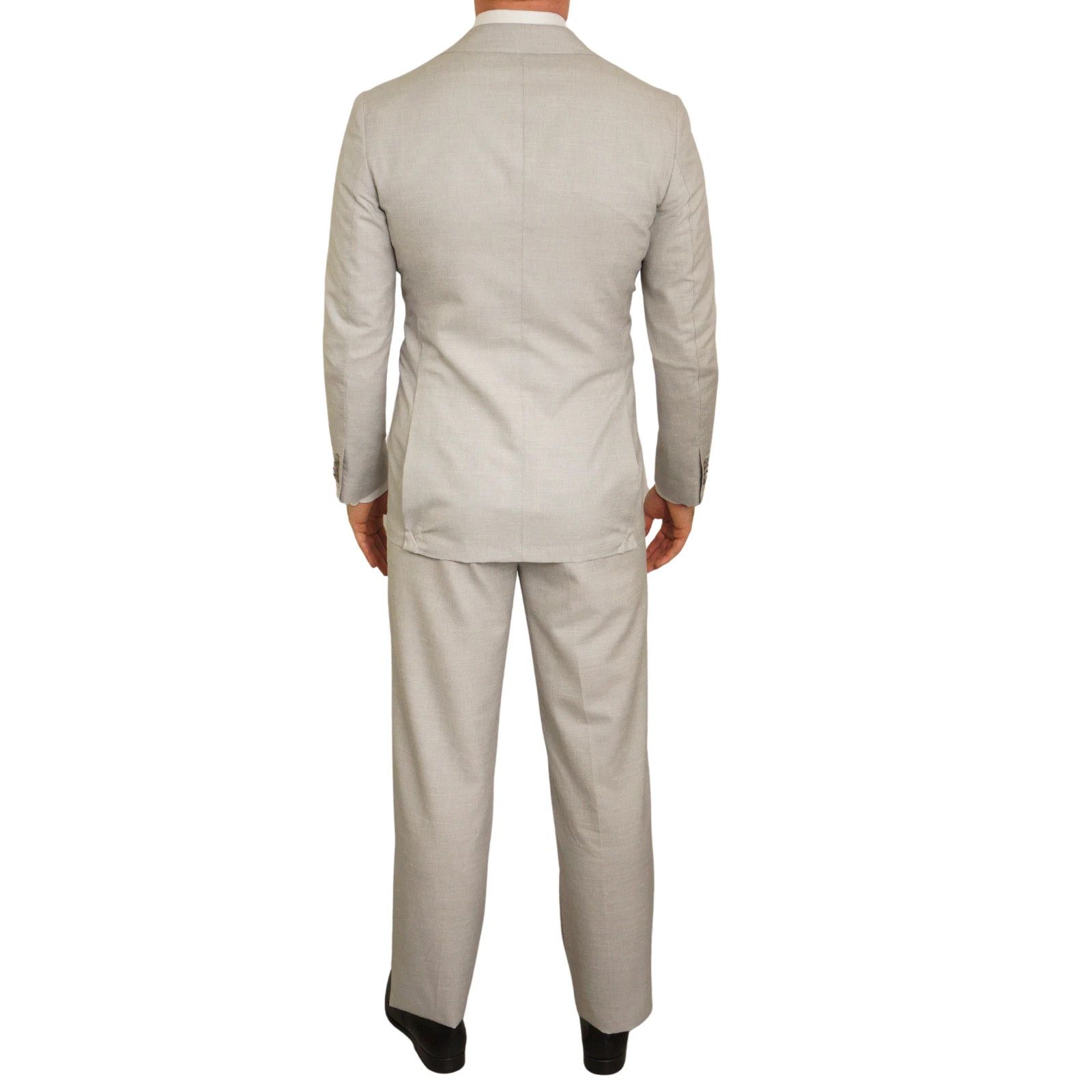 Suitsupply Men Suitsupply Suit Havana Jetted Mid Grey Wool & Linen US34 Size 34R - 3 Thumbnail