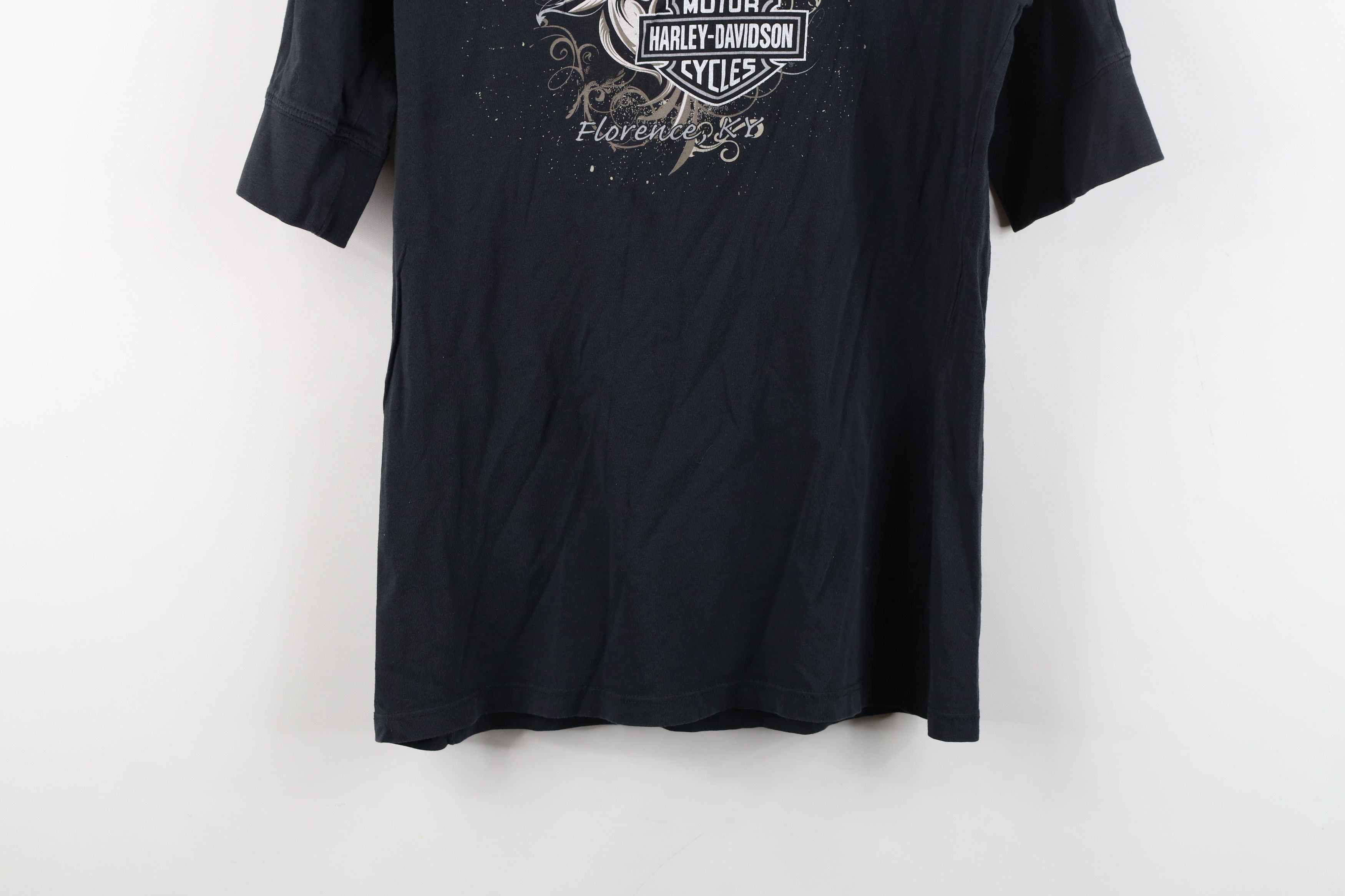 Harley Davidson Vintage Y2K Harley Davidson 3/4 Sleeve Sequin Wings T-Shirt Size L / US 10 / IT 46 - 14 Thumbnail