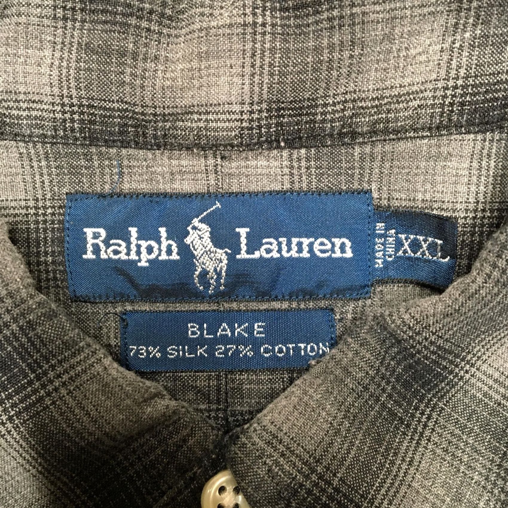 Ralph Lauren Ralph Lauren Shirt Mens 2XL Gray Plaid Long Sleeve Button-Down Silk Cotton Blake Classic Fit Size US XXL / EU 58 / 5 - 5 Thumbnail