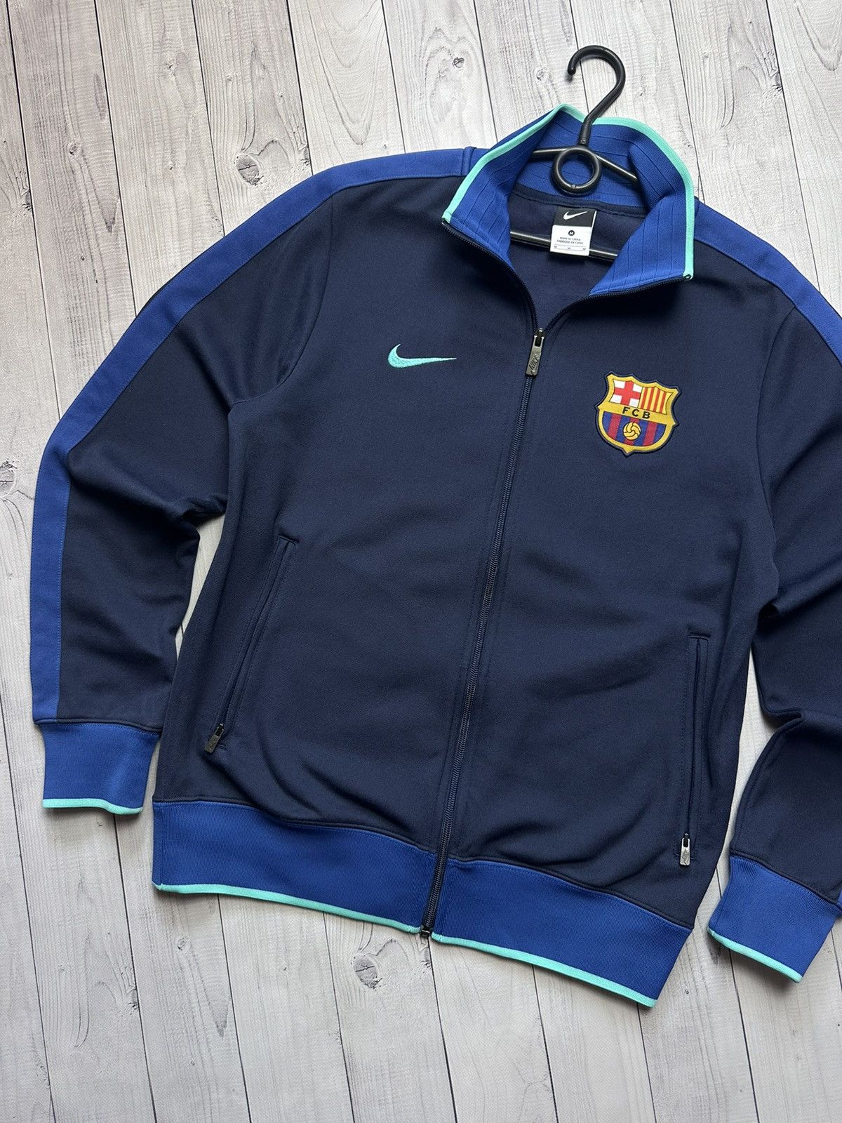 Nike × Vintage Vintage Nike Barcelona soccer track jacket size M Size US M / EU 48-50 / 2 - 3 Thumbnail