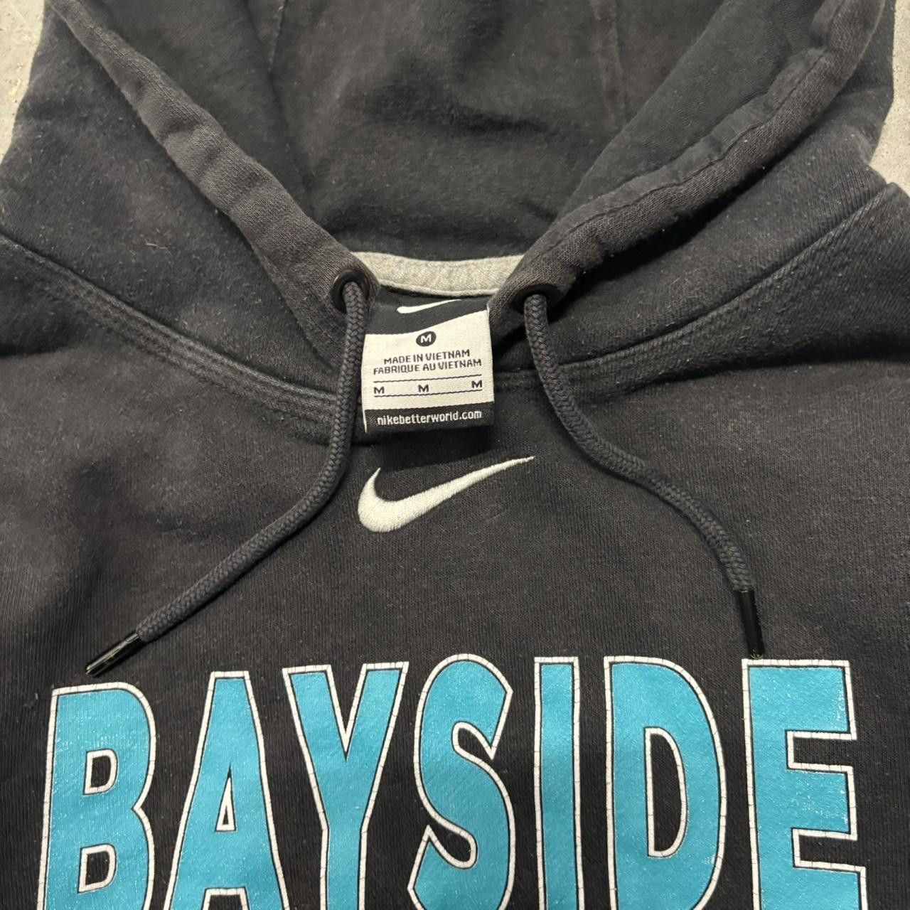 Nike × Vintage Crazy Vintage Y2K/2000s Black Nike Center Swoosh Sports Hoodie! Size US M / EU 48-50 / 2 - 6 Thumbnail