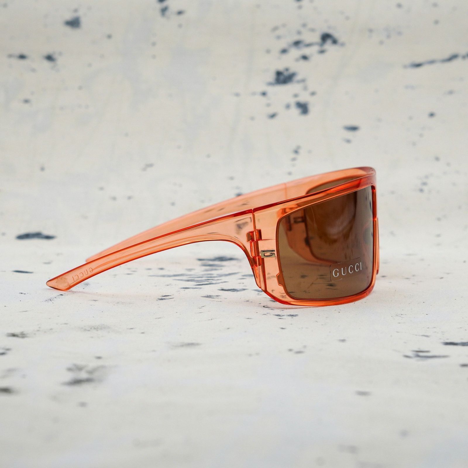 Gucci Vintage gucci oversized logo polarized iconic sunglasses Size ONE SIZE - 3 Thumbnail