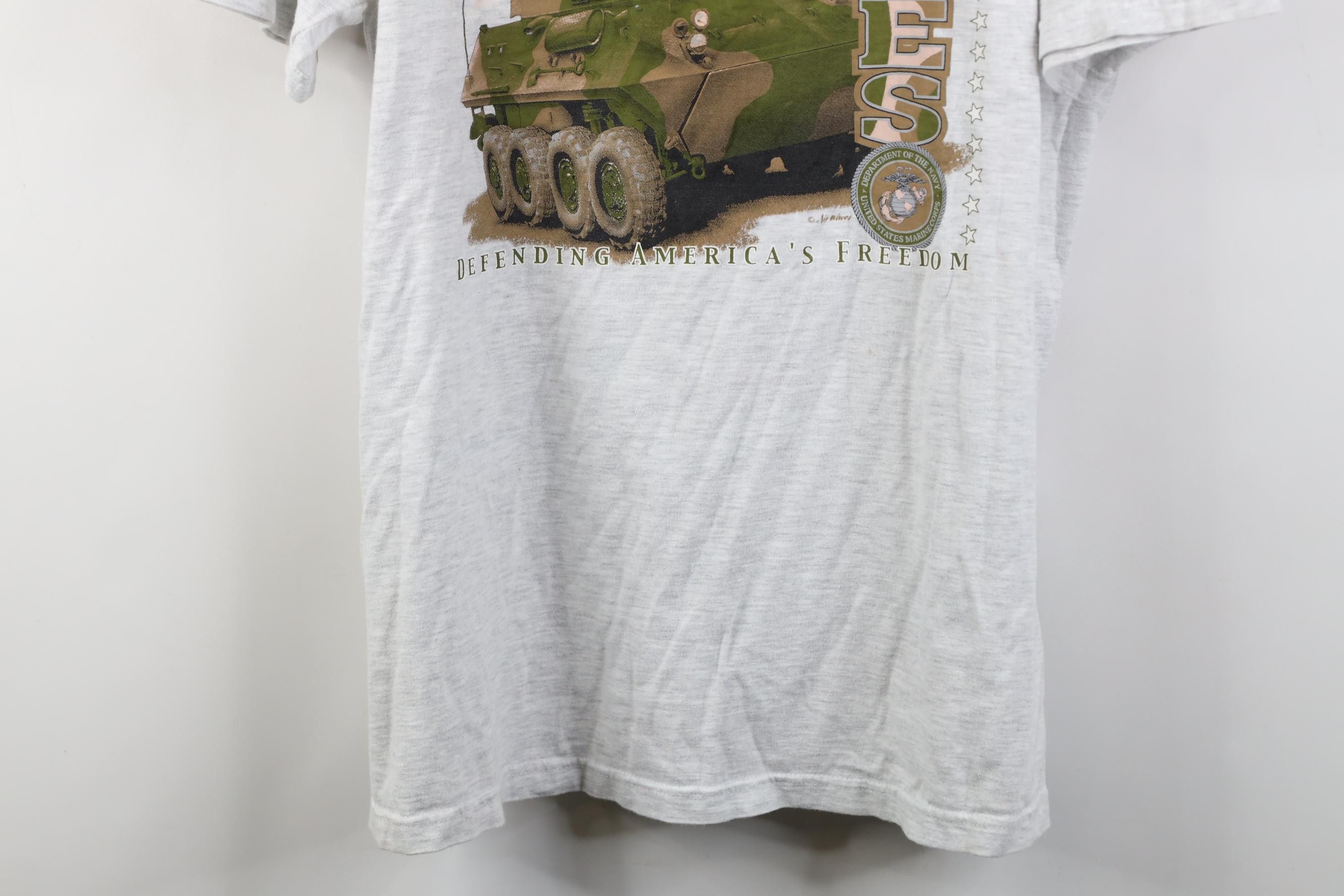 Vintage Vintage 90s United States Marines Short Sleeve T-Shirt Size US XXL / EU 58 / 5 - 3 Thumbnail