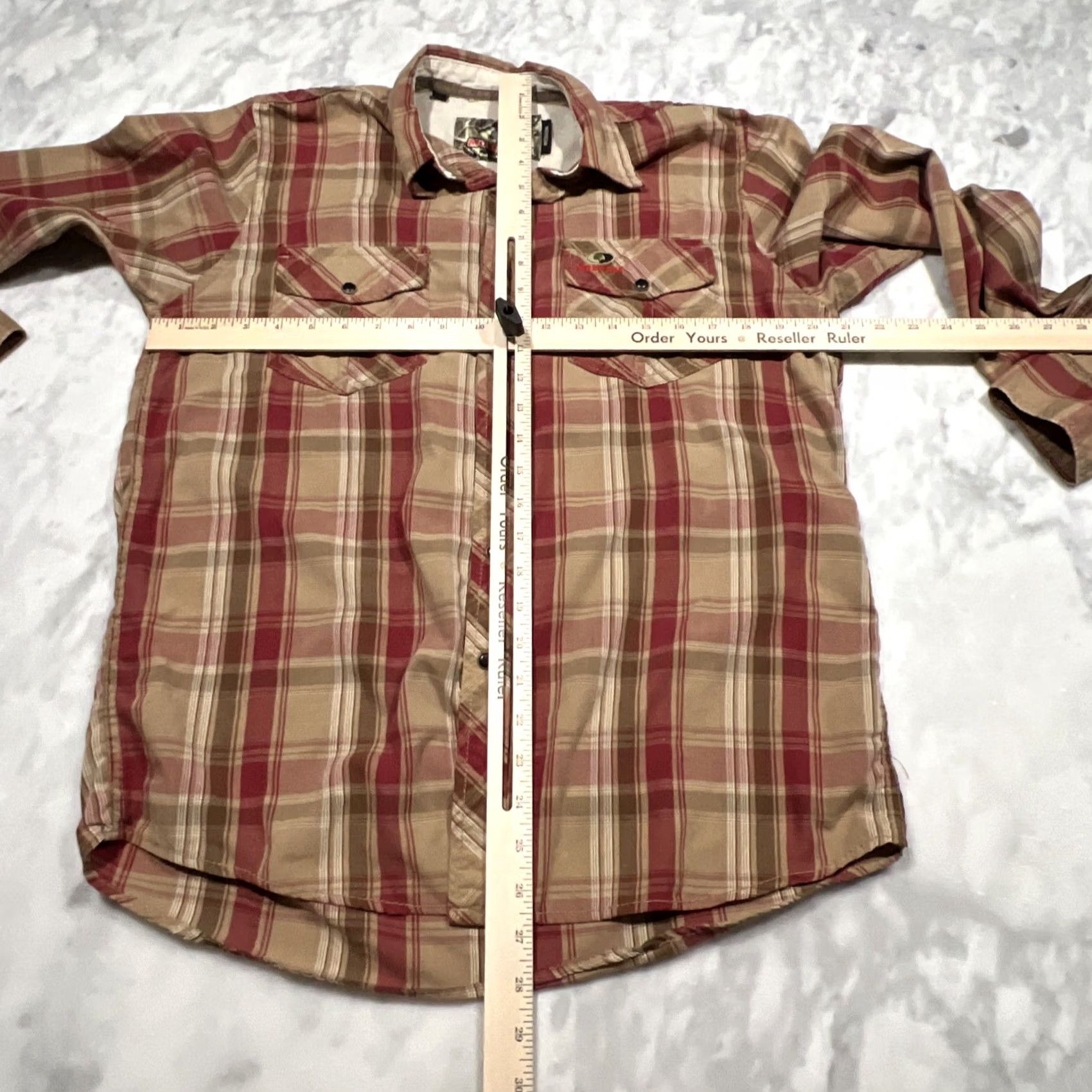 Vintage Mossy Oak Shirt Mens M Red Men Long Sleeve Pearl Snap Plaid Collared Button Size US M / EU 48-50 / 2 - 7 Thumbnail
