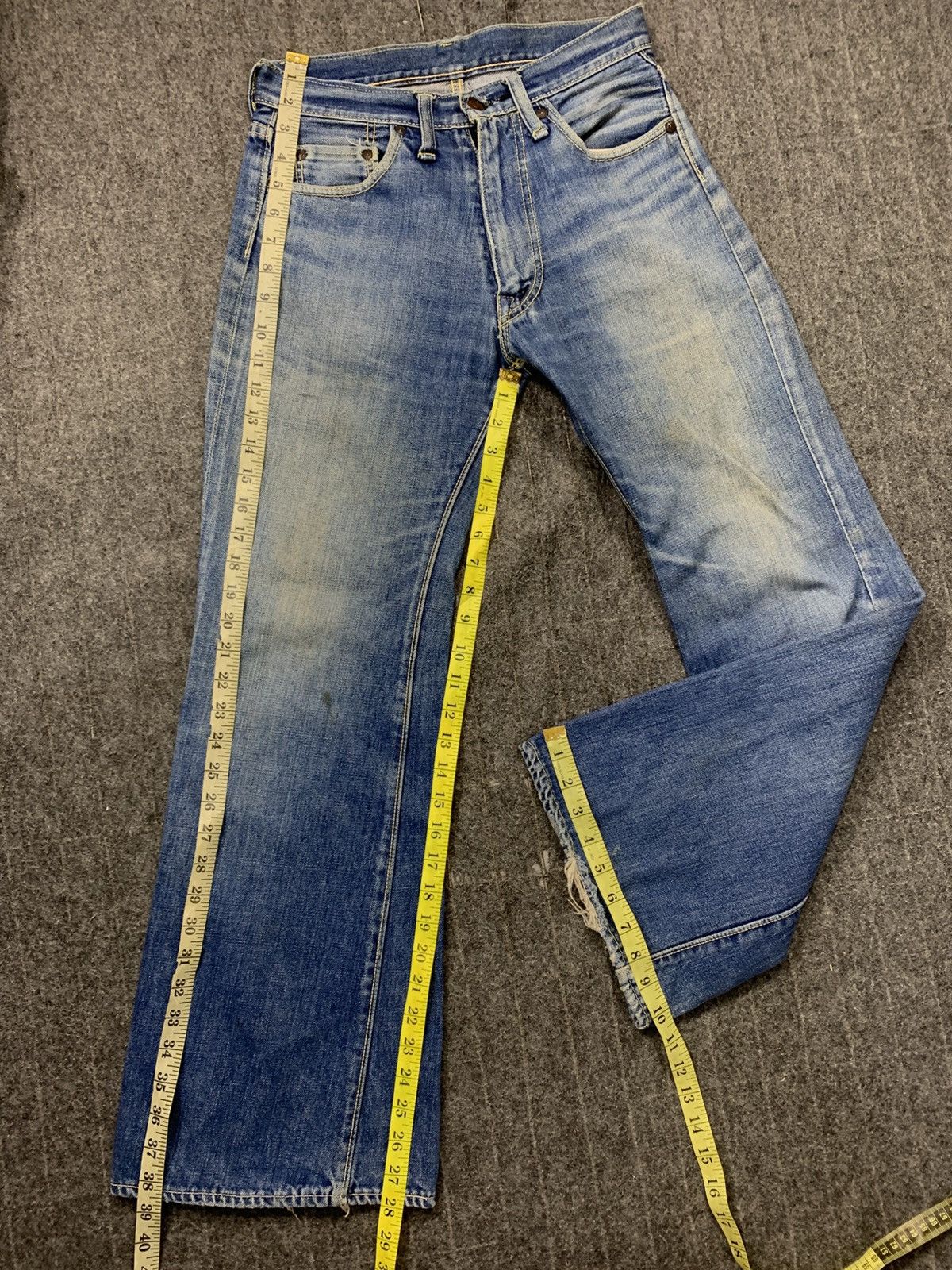 Other 90s Big Stone Indigo Denim Zipper Jeans Straight Cut Size US 28 / EU 44 - 9 Thumbnail