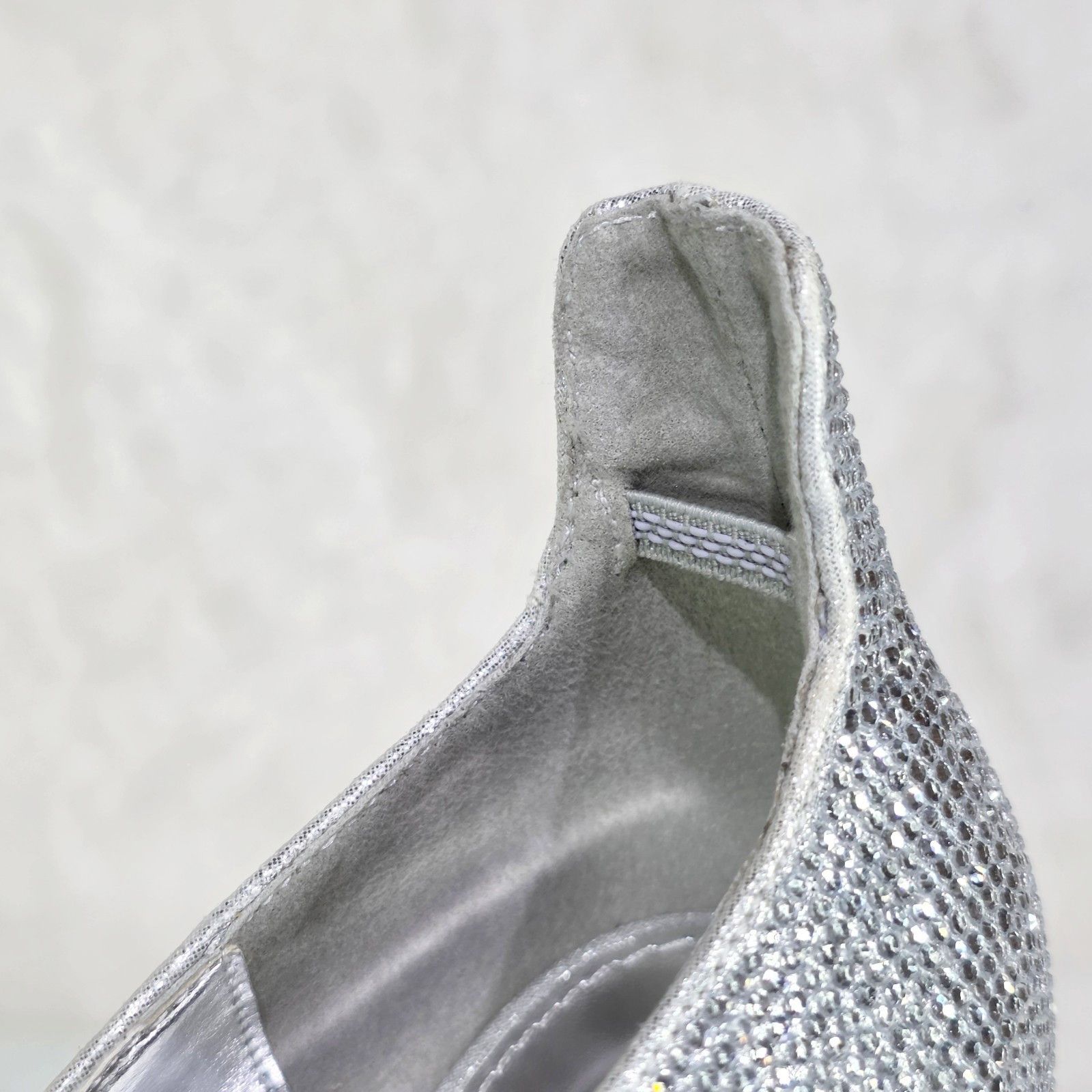Other High Rise Silver Rhinestone High Heel Shoes Pointy Toe Pumps Size US 6.5 / IT 36.5 - 5 Thumbnail
