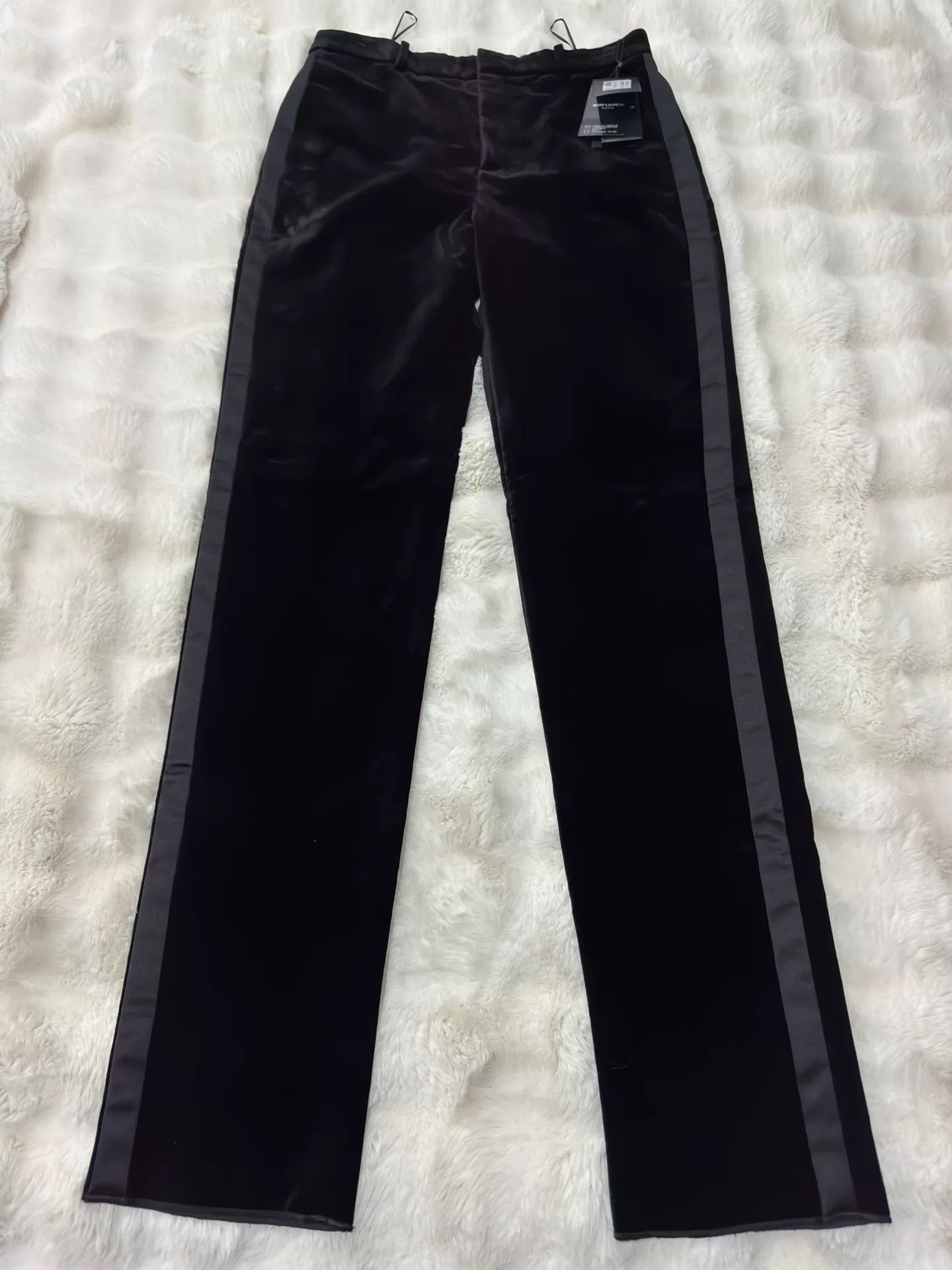 Saint Laurent Paris Saint Laurent 23 Show Velvet Smoking Pants Size 42" / US 20 - 1 Thumbnail