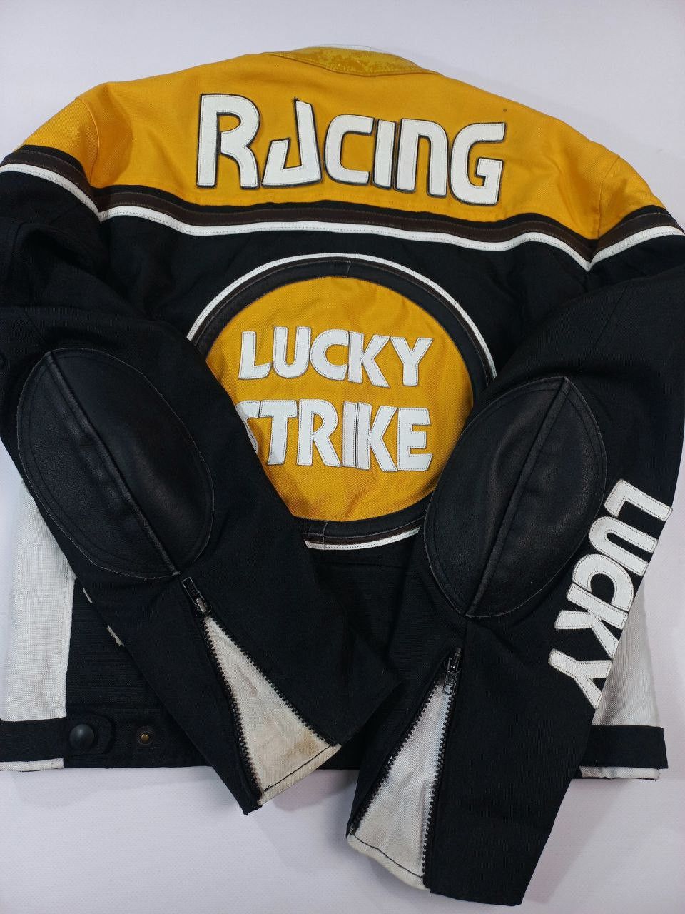 Vintage Vare Rare Lucky Strike Racing Moto Exclusive Leather Jacket Size US S / EU 44-46 / 1 - 5 Thumbnail