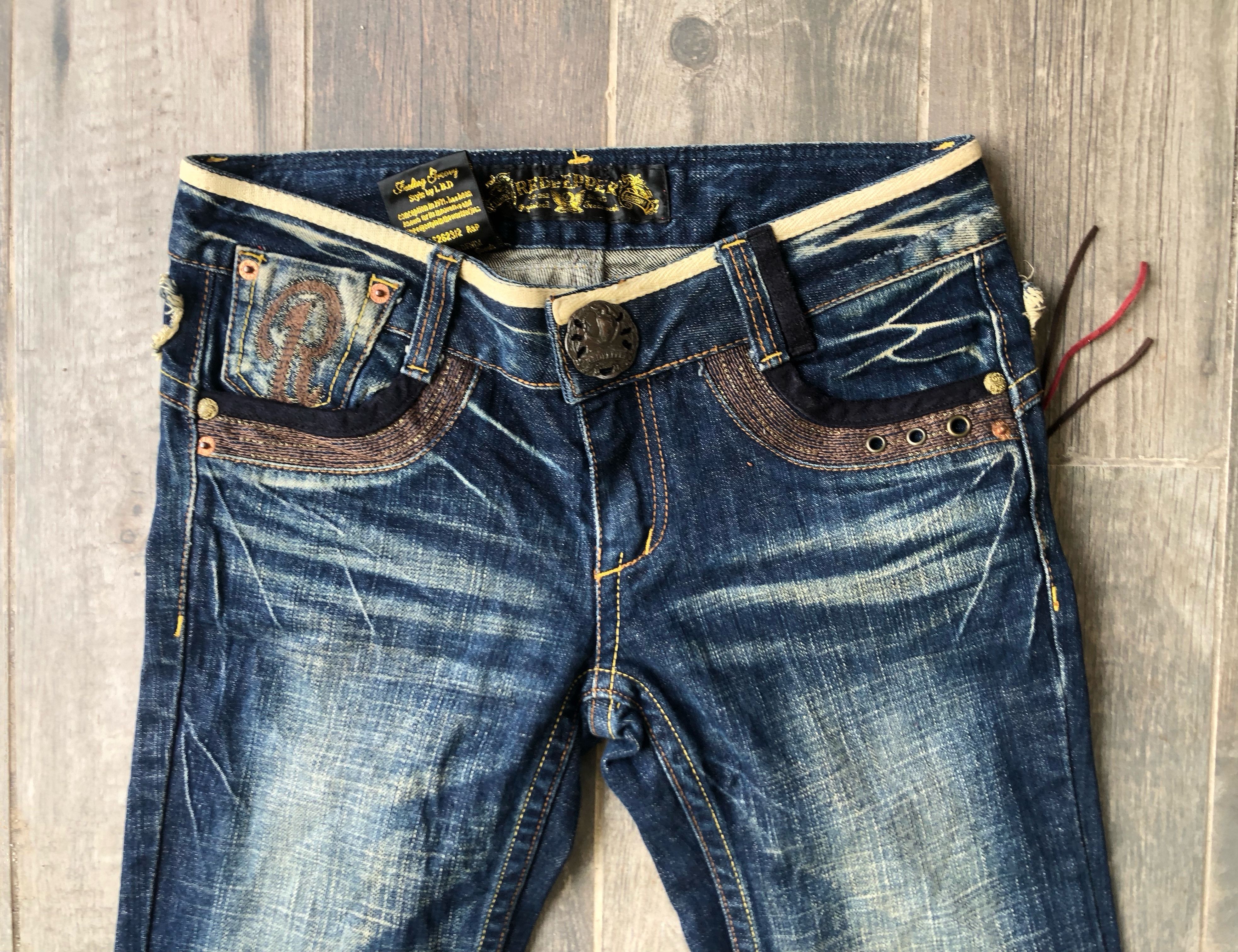 Japanese Brand 🔥Red Pepper Embroidery Flare Jeans🔥 Size US 30 / EU 46 - 5 Thumbnail