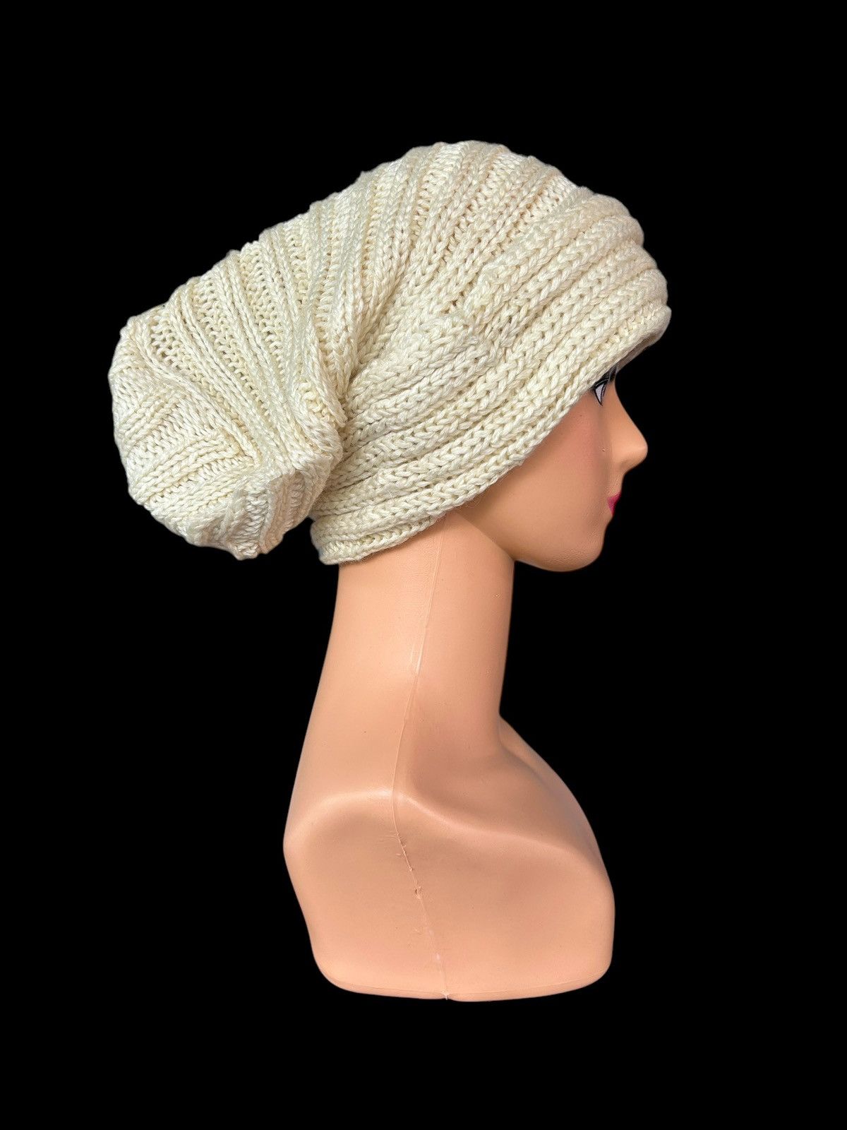 Japanese Brand × Kapital × Vintage Vtg Japanese Crochet Knitted Big Beanie Hats Size ONE SIZE - 2 Thumbnail