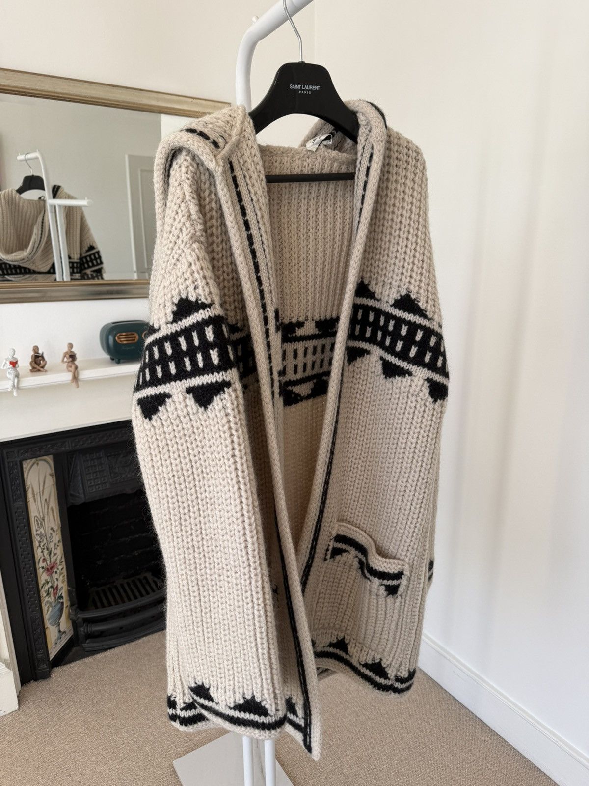 Saint Laurent Paris FW21 Saint Laurent Baja Hooded Cardigan Jacquard Size US M / EU 48-50 / 2 - 2 Thumbnail