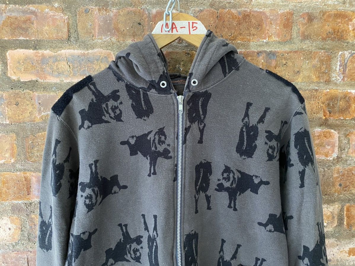 Undercover UNDERCOVER AW02 Witches Cell era 'cow' all over print hoodie Size US M / EU 48-50 / 2 - 3 Thumbnail