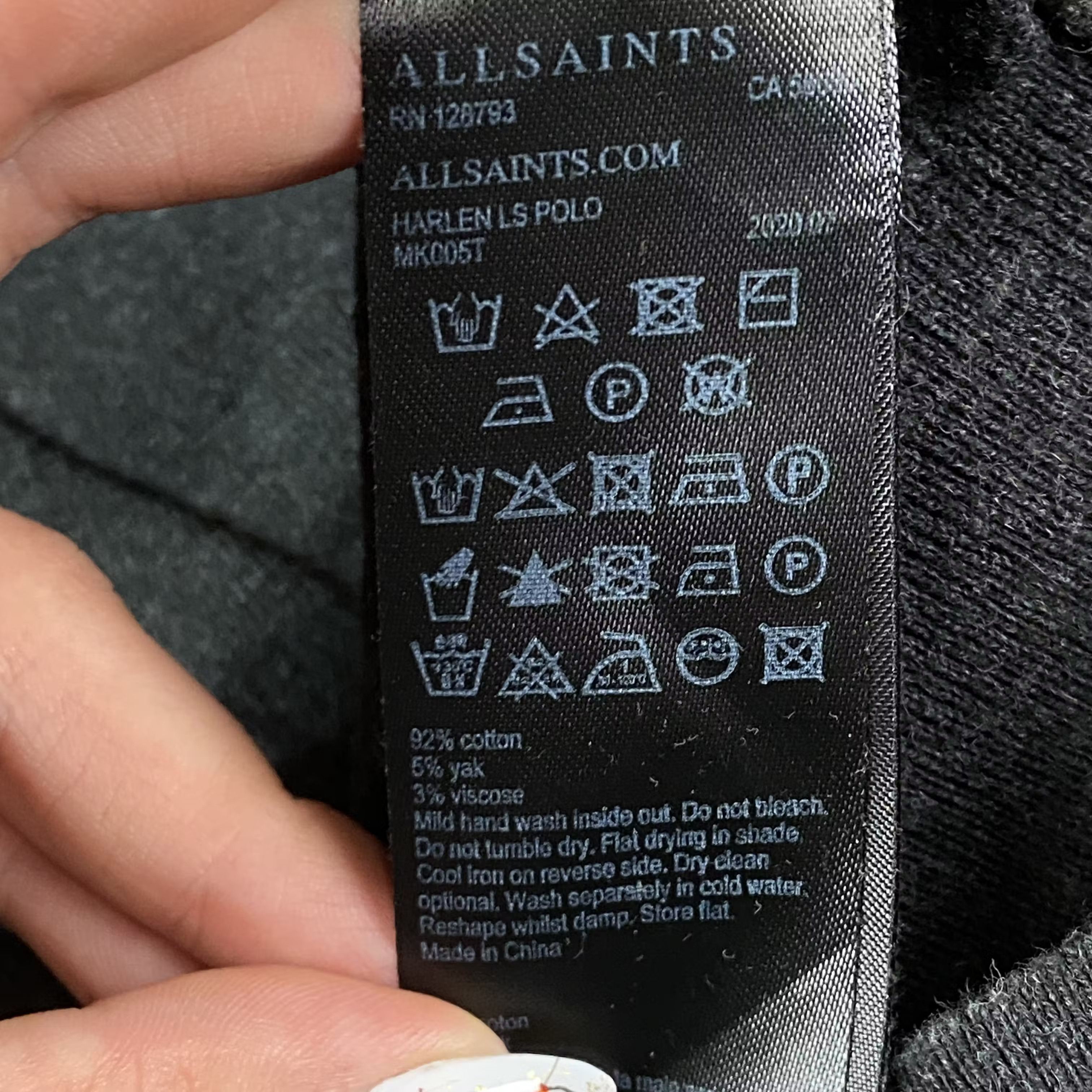 Allsaints Mens Jumper Long Sleeve Allsaints Size M Size US M / EU 48-50 / 2 - 7 Thumbnail