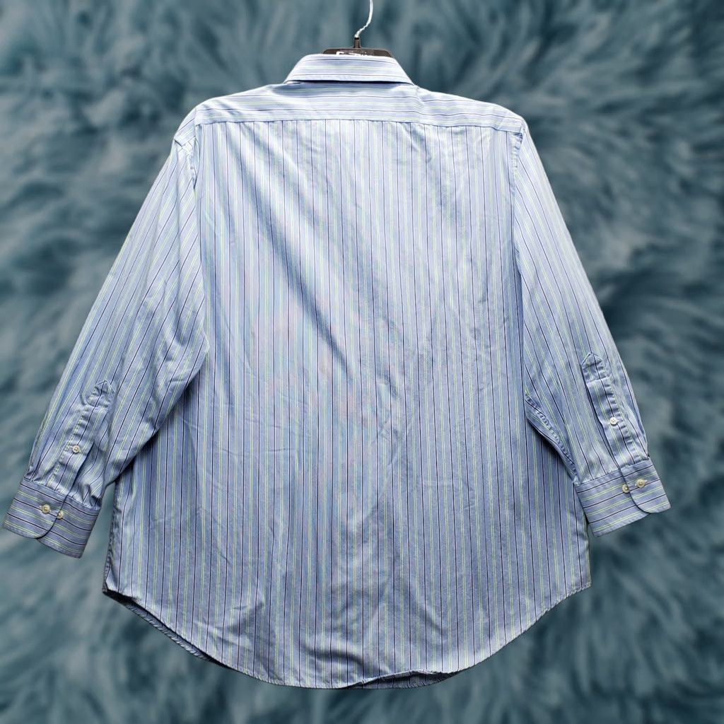 Ralph Lauren Lauren Ralph Lauren Dress Shirt Mens 17 Multicolor Striped Non Iron Button Up EUC Shirt Size 46R - 1 Thumbnail