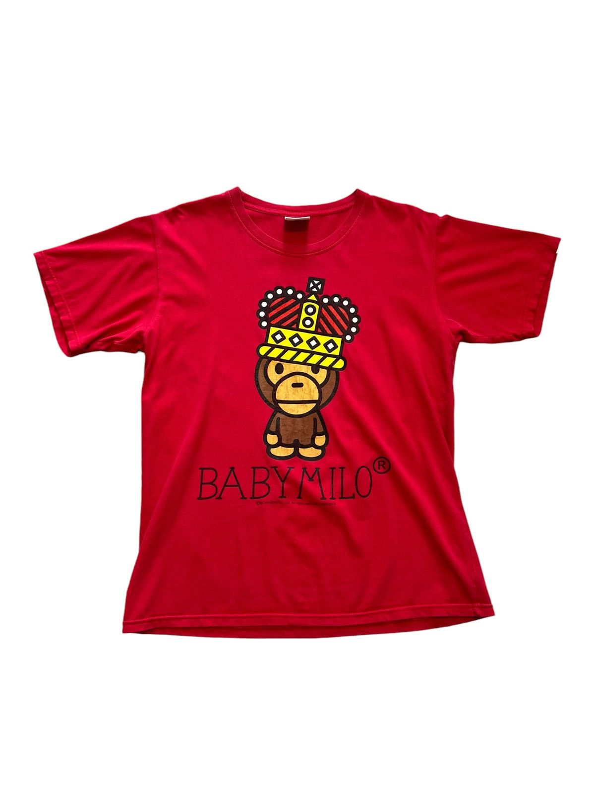 Bape Bape Baby Milo "Crown" T-Shirt red Size US M / EU 48-50 / 2 - 1 Thumbnail