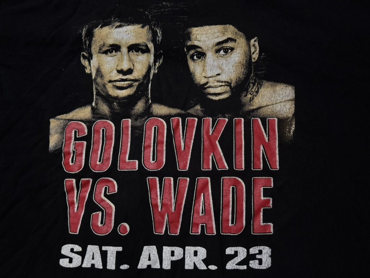 Vintage Triple G GGG Gennedy Golovkin vs Wade Boxing Bootleg T-Shirt Size US XL / EU 56 / 4 - 4 Thumbnail