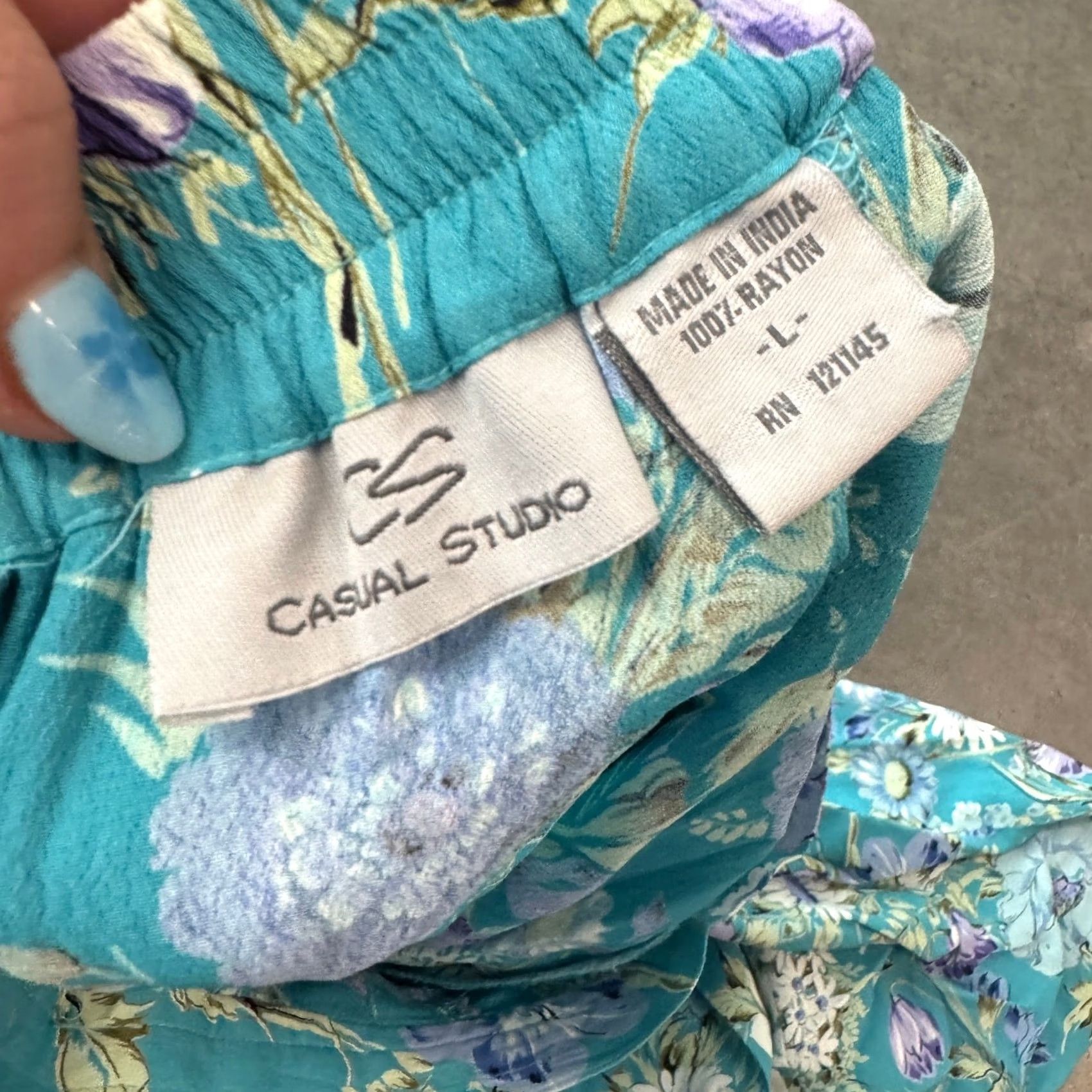 Vintage VINTAGE Y2K Blue Tropical Hawaiian Floral Flowy Whimsical Fairy Beach Skirt L Women Midi Skirt Casual Mens Womens Size 36" / US 14 / IT 50 - 5 Thumbnail