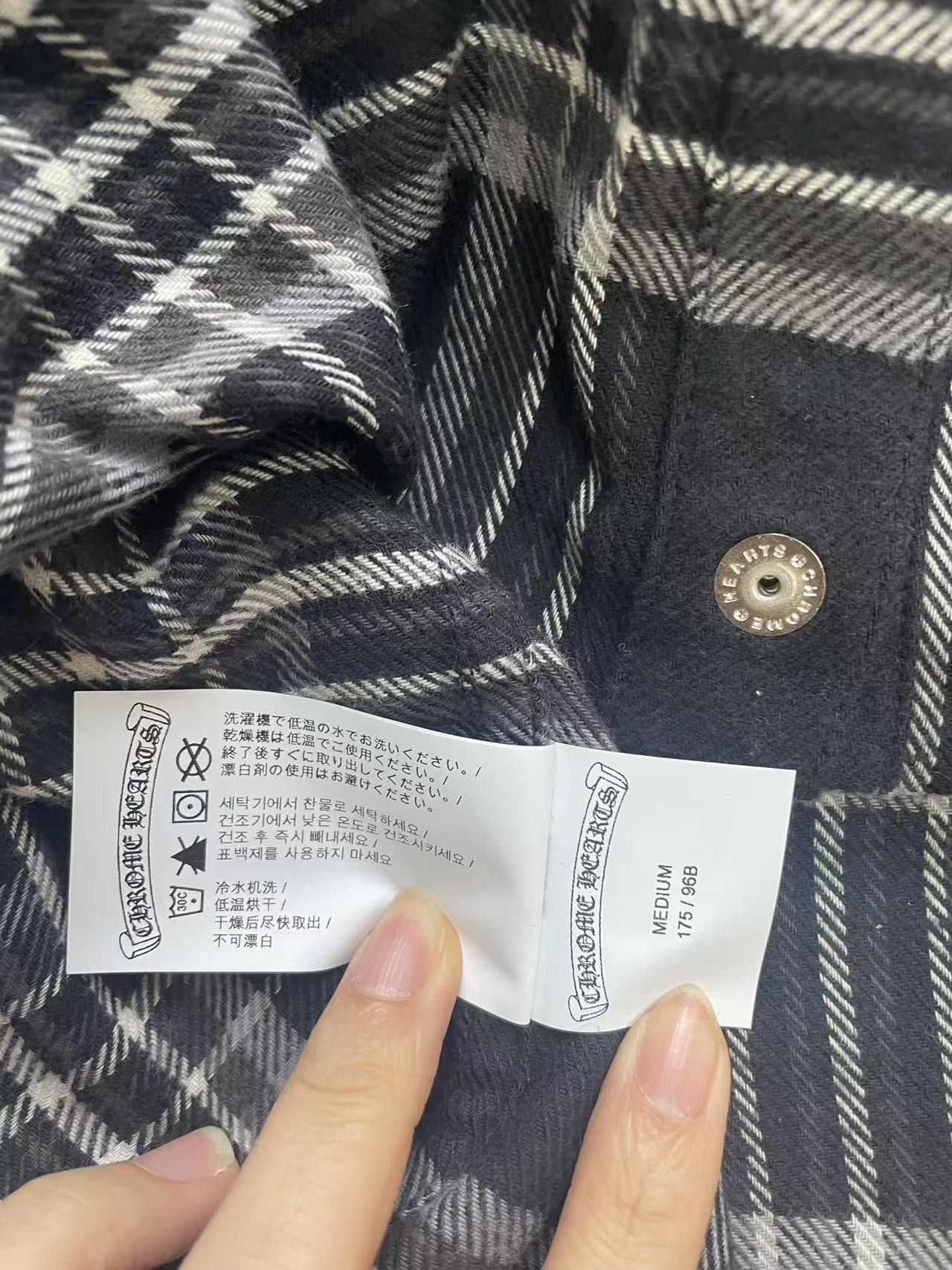Chrome Hearts Chrome Hearts Black&Gray Work Dog Flannel Plaid Shirt Size US M / EU 48-50 / 2 - 7 Thumbnail