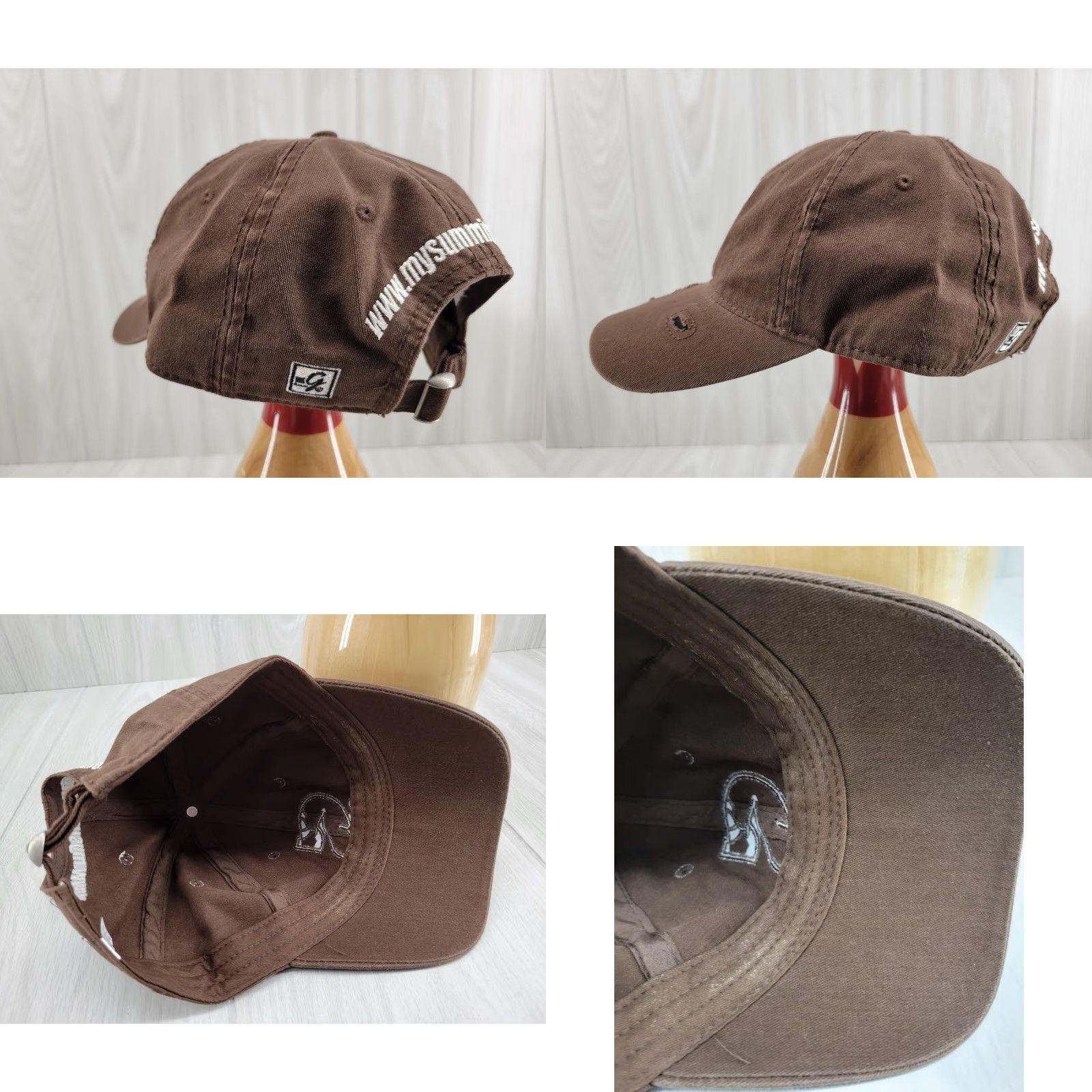 Vintage SUMMIT HUNTING TREESTAND Brown Trucker Hat Strapback Cap Logo Adjustable Men USA Deer Hunting Cap Size ONE SIZE - 8 Thumbnail
