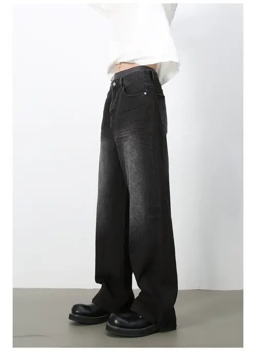 VIBE American street retro straight distressed wide-leg jeans Size US 32 / EU 48 - 4 Thumbnail