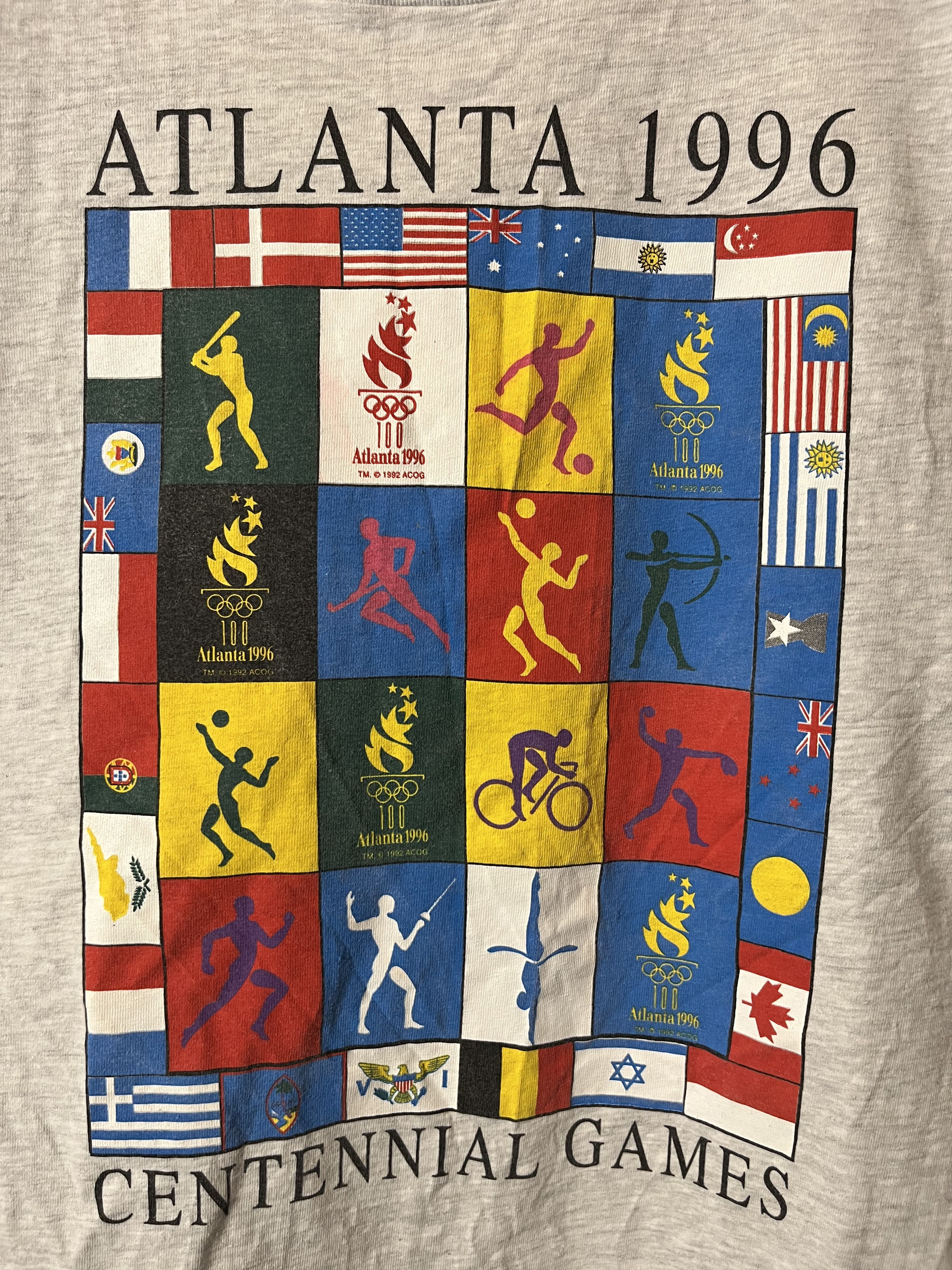 USA Olympics × Vintage Vintage Atlanta 1996 USA Olympic Games Promo T-shirt Size US L / EU 52-54 / 3 - 3 Thumbnail