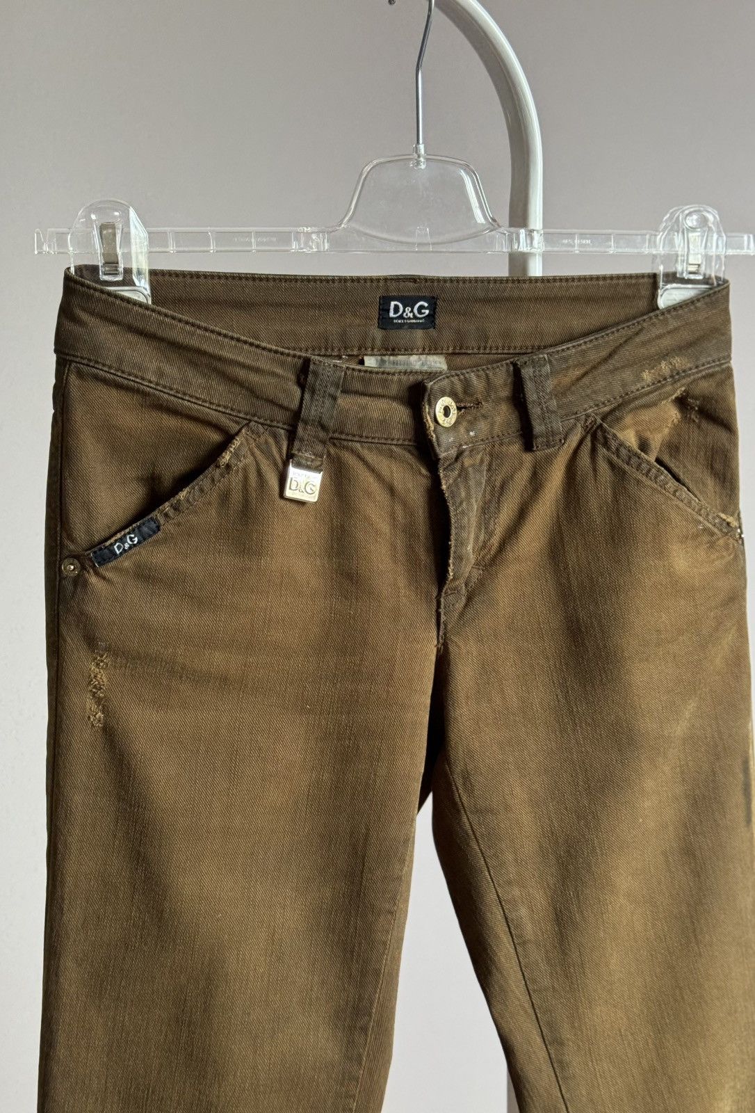 Dolce & Gabbana Dolce Gabbana Jeans 26 Brown Polyester Stretch Pants Vintage Size 26" / US 2 / IT 38 - 4 Thumbnail