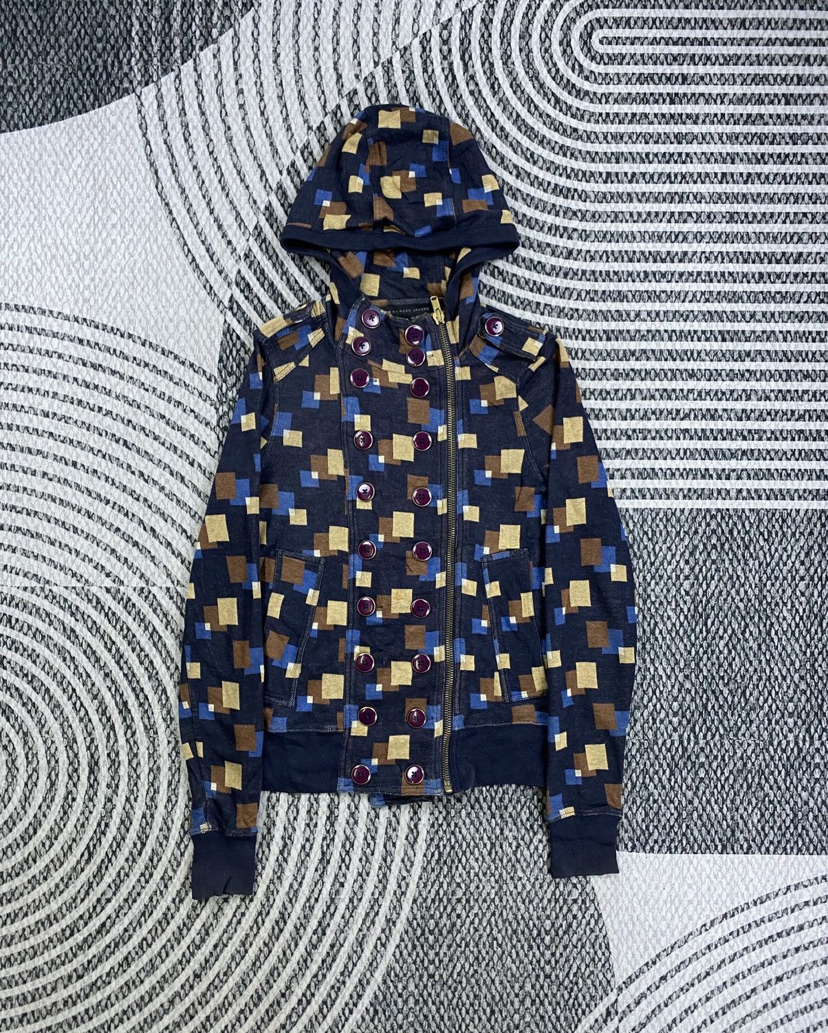 Marc by Marc Jacobs Vintage Marc Jacobs Multibutton Zipper Sweatshirt Hooded Size US S / EU 44-46 / 1 - 1 Thumbnail